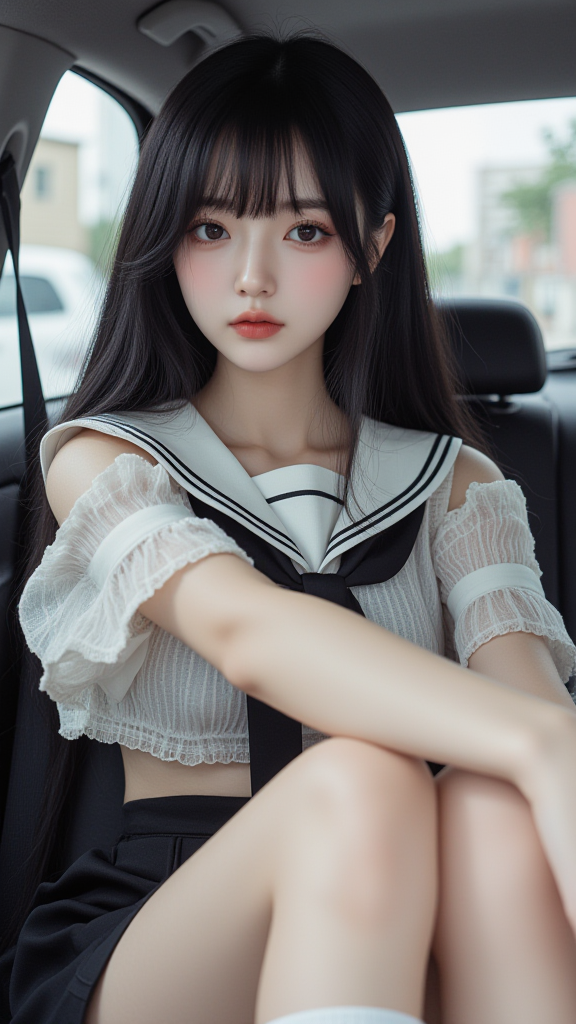 车内女孩