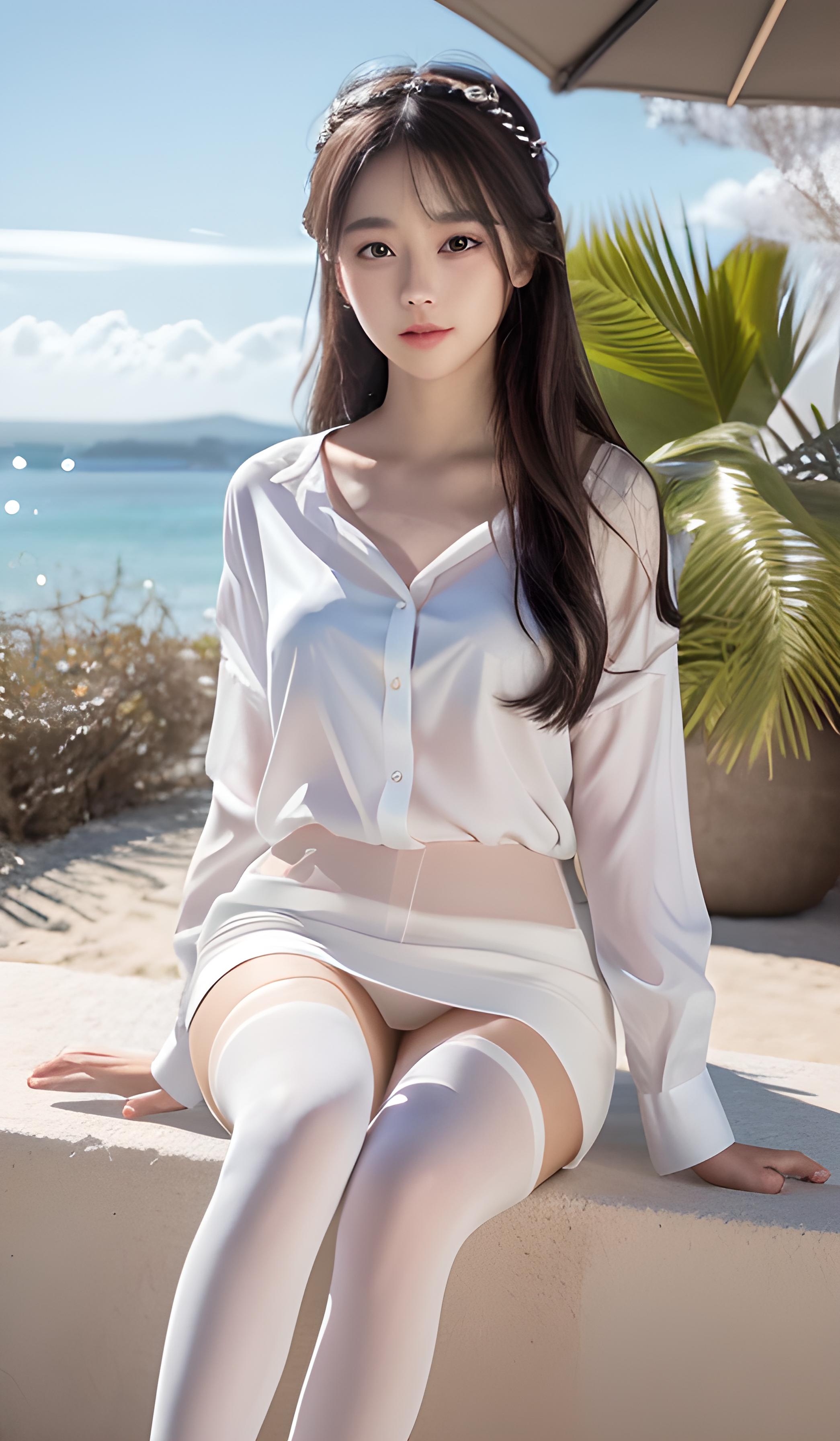 海边美女