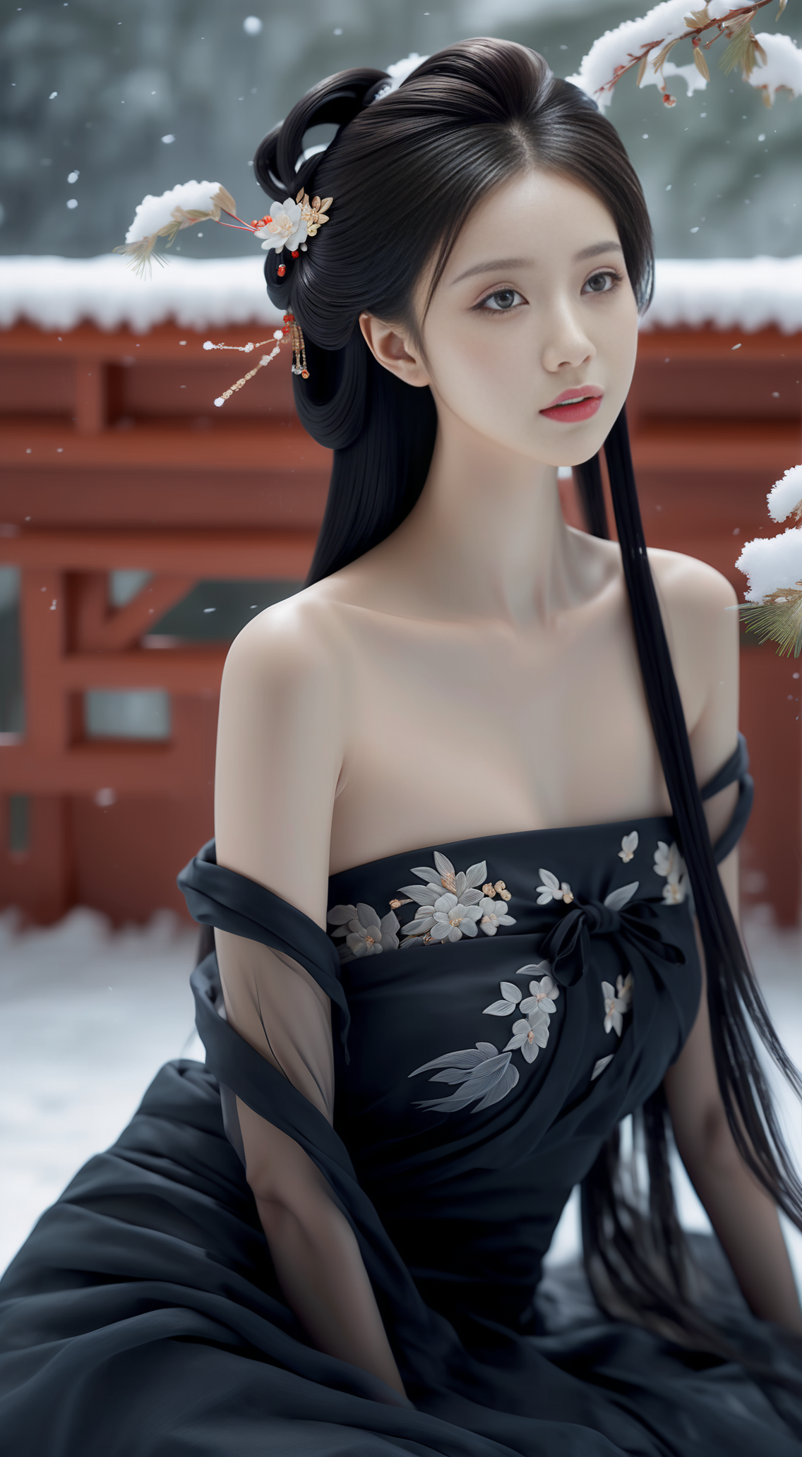 雪地美女