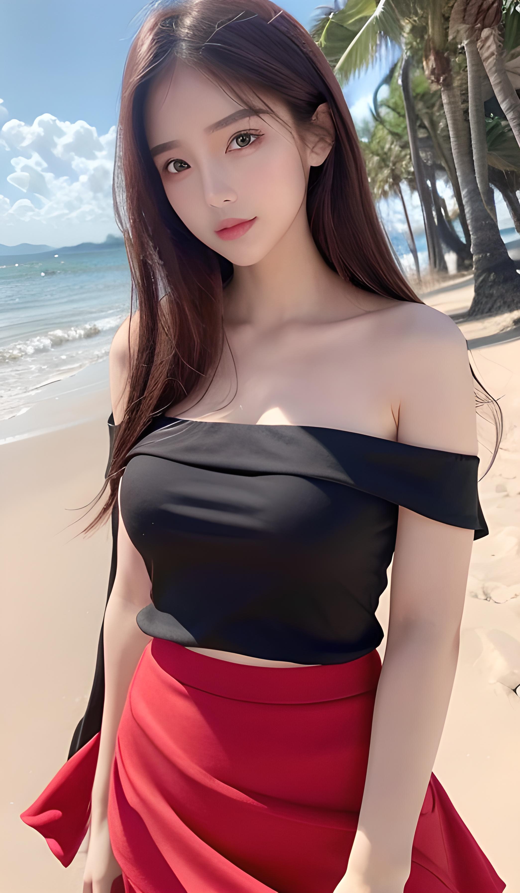 海边美女