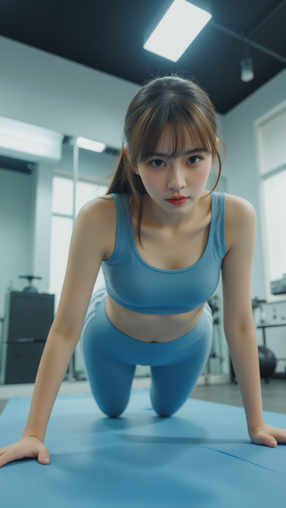 俯卧撑女孩