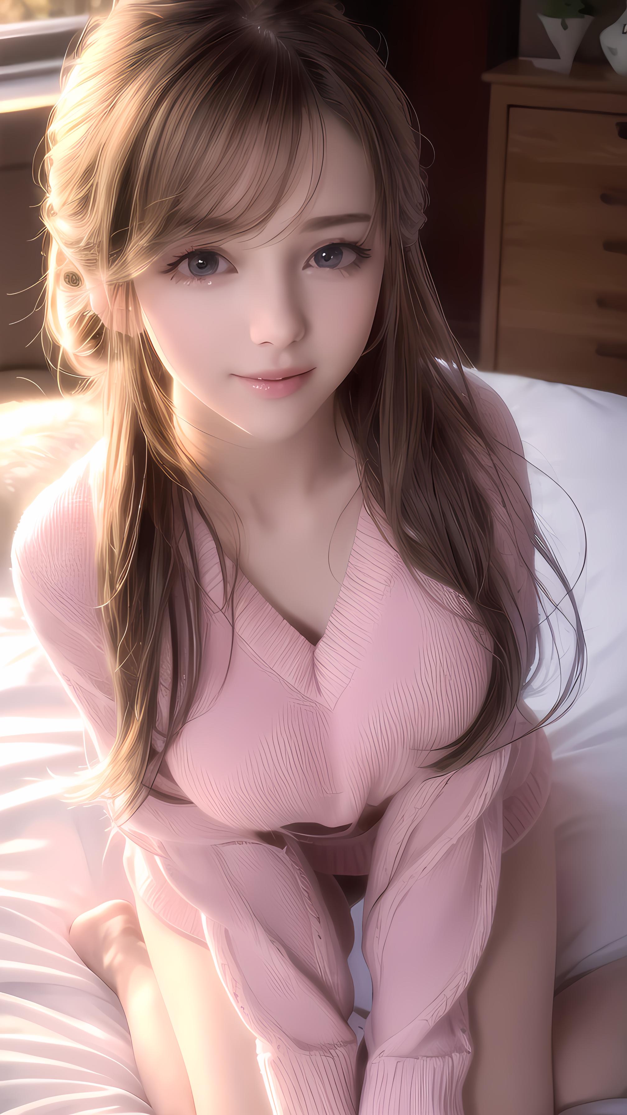 粉色美少女