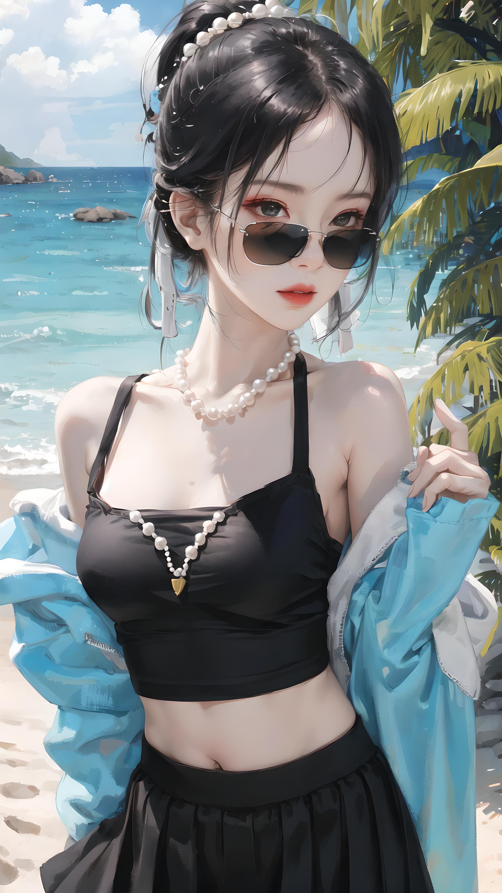 海边美女