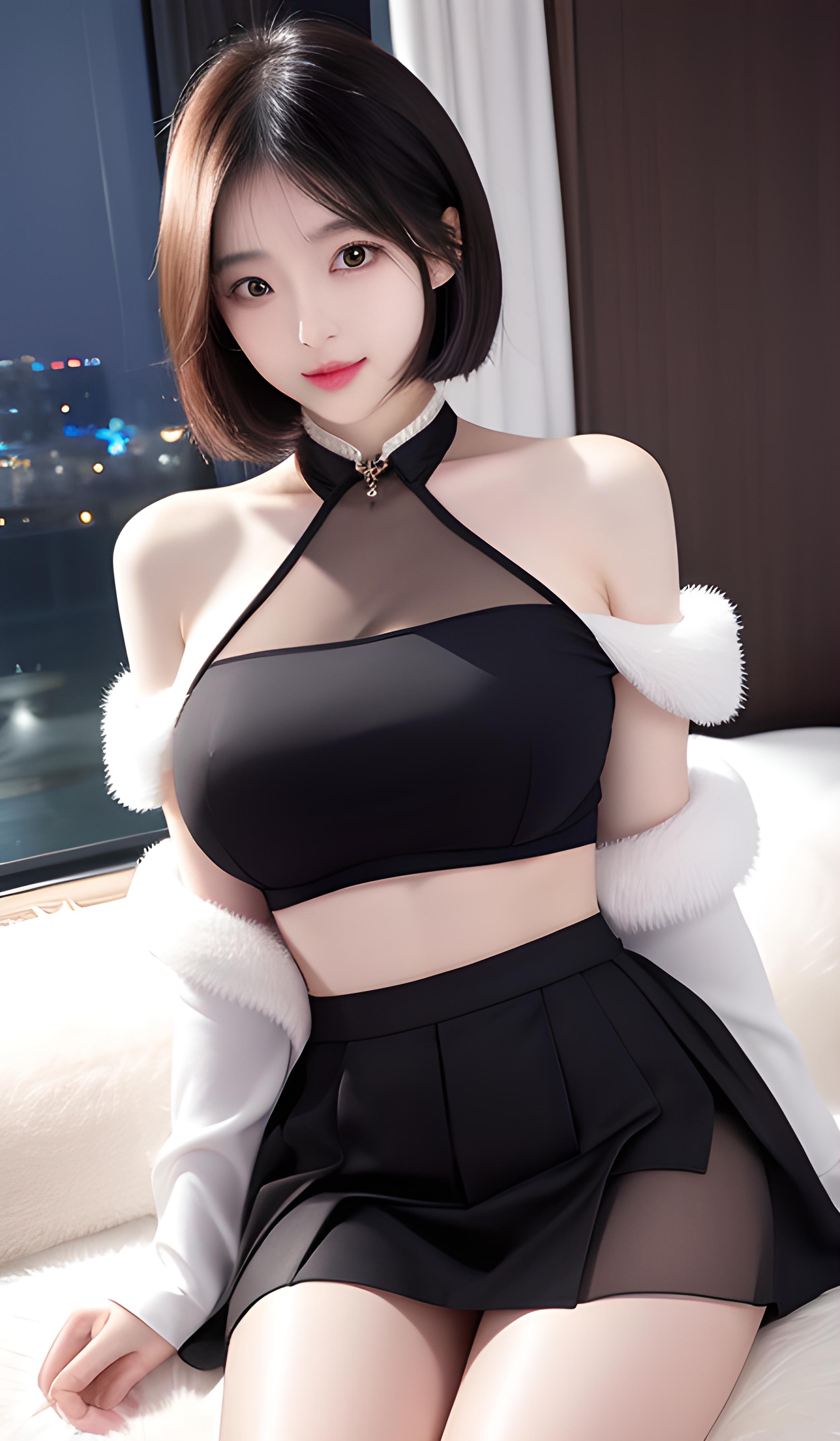 短发妹子