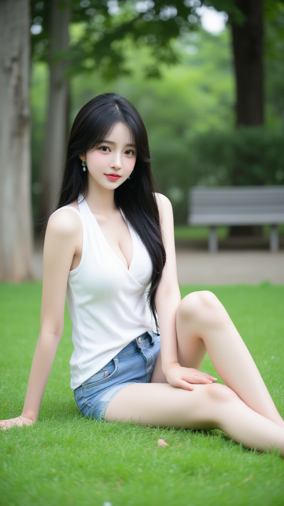 公园里的少女