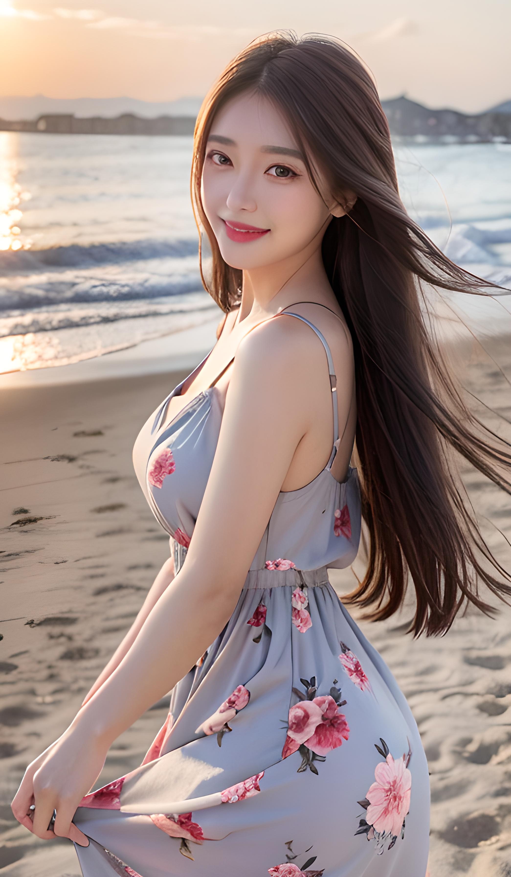 海边美女