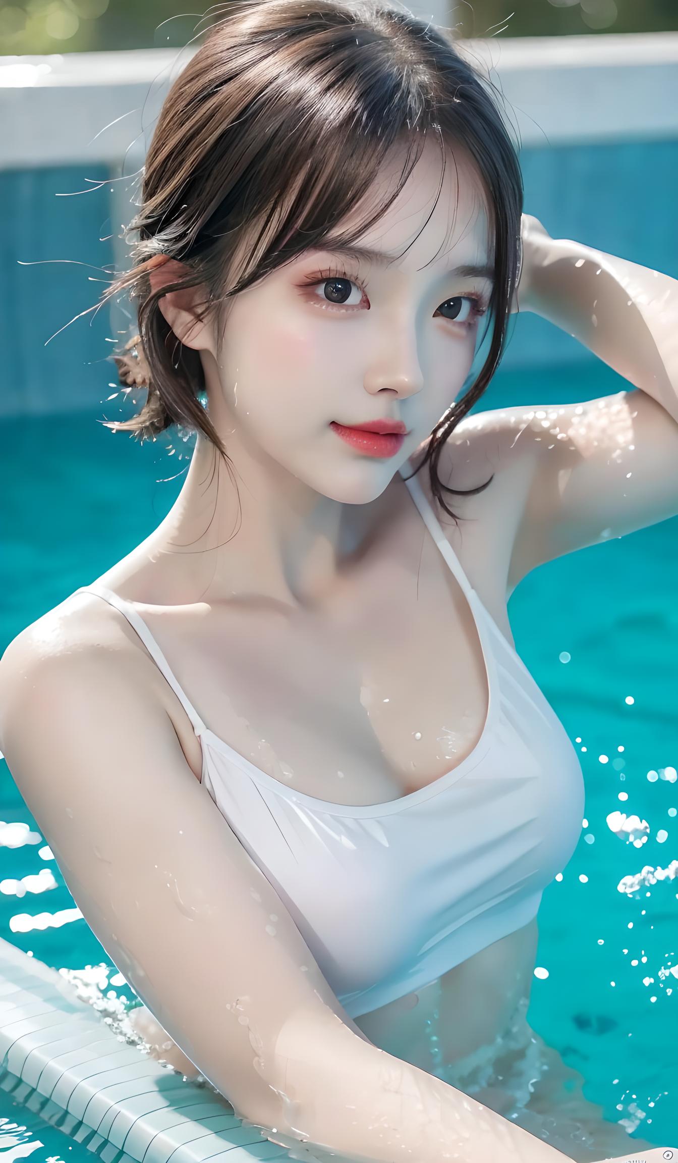 湿身美女