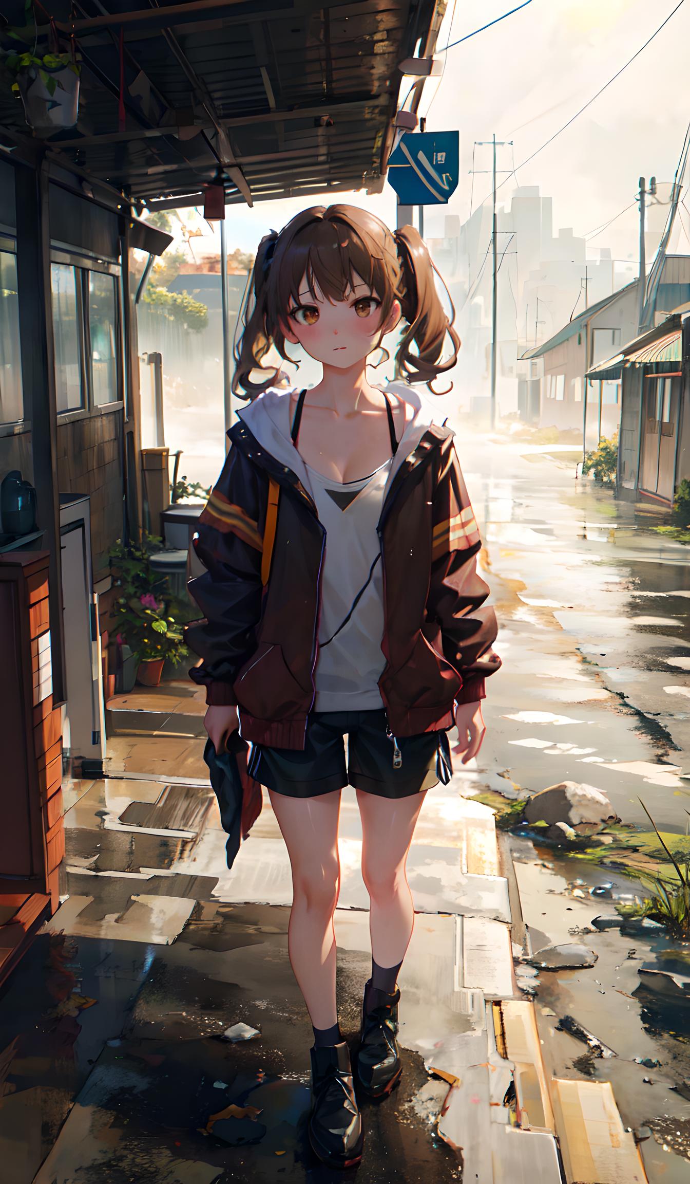 雨中少女