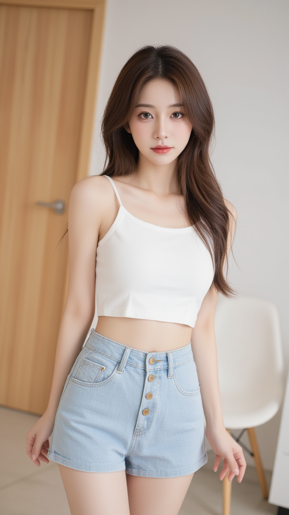 牛仔短裤女孩