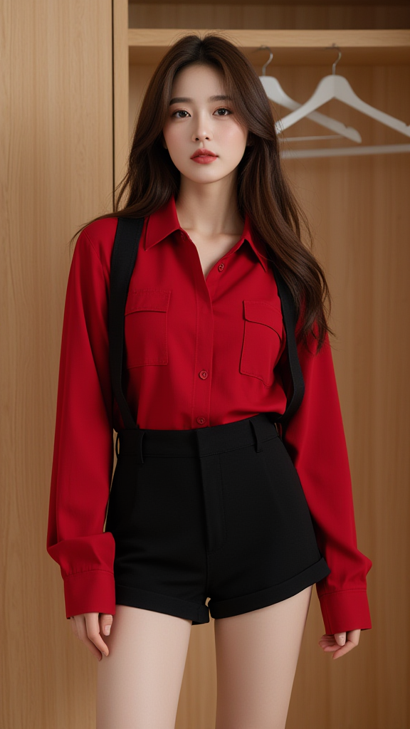 红色上衣女孩