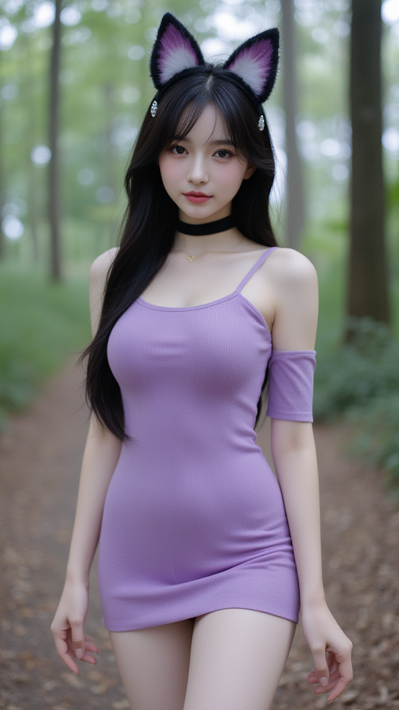 树林里的女孩