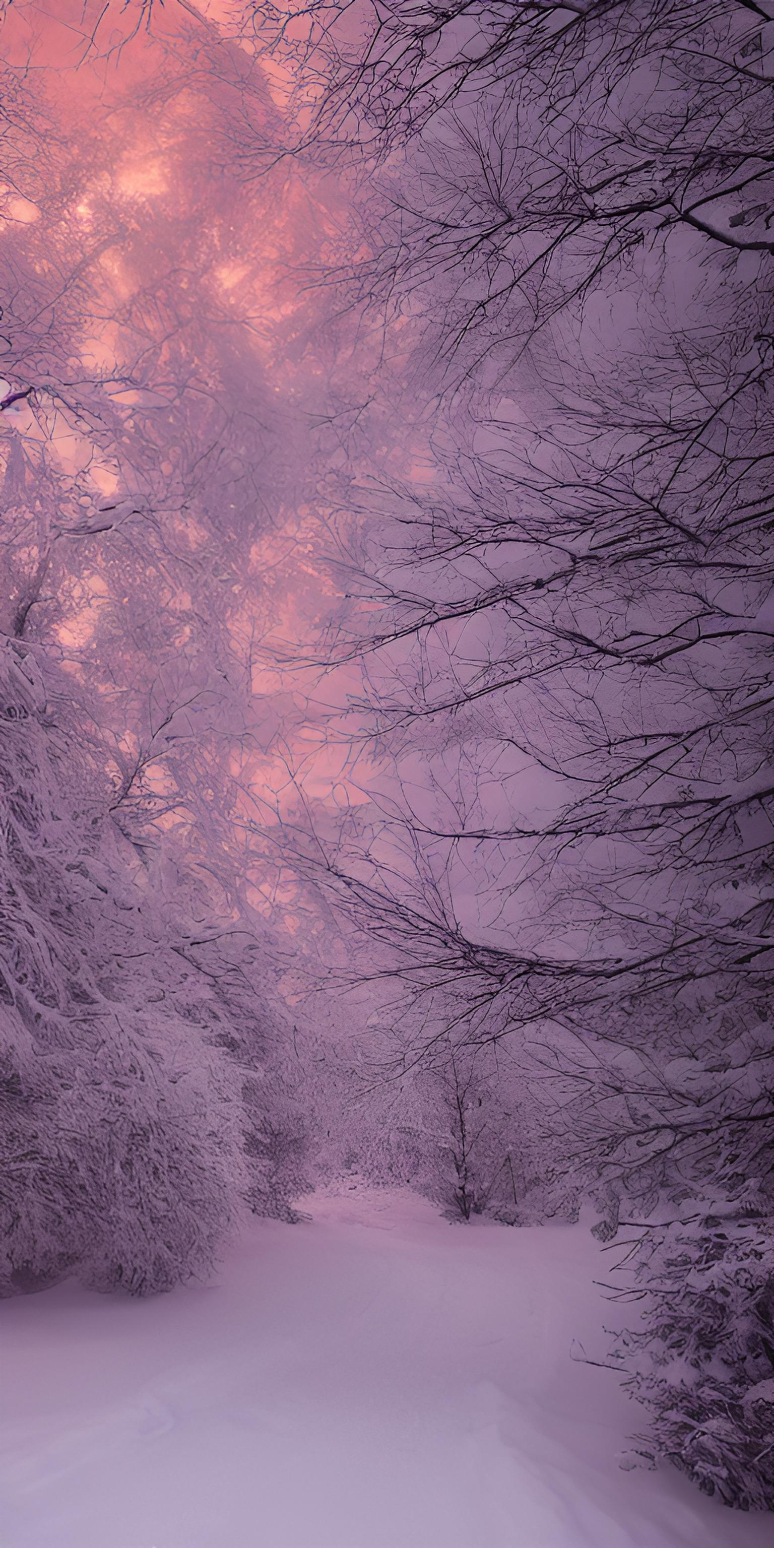 林中的雪景