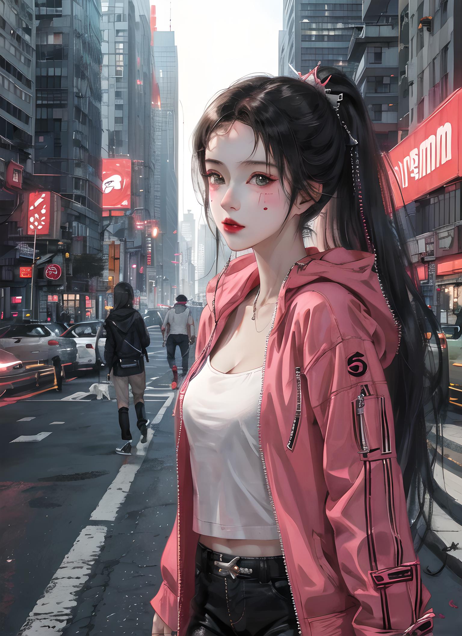 粉色少女