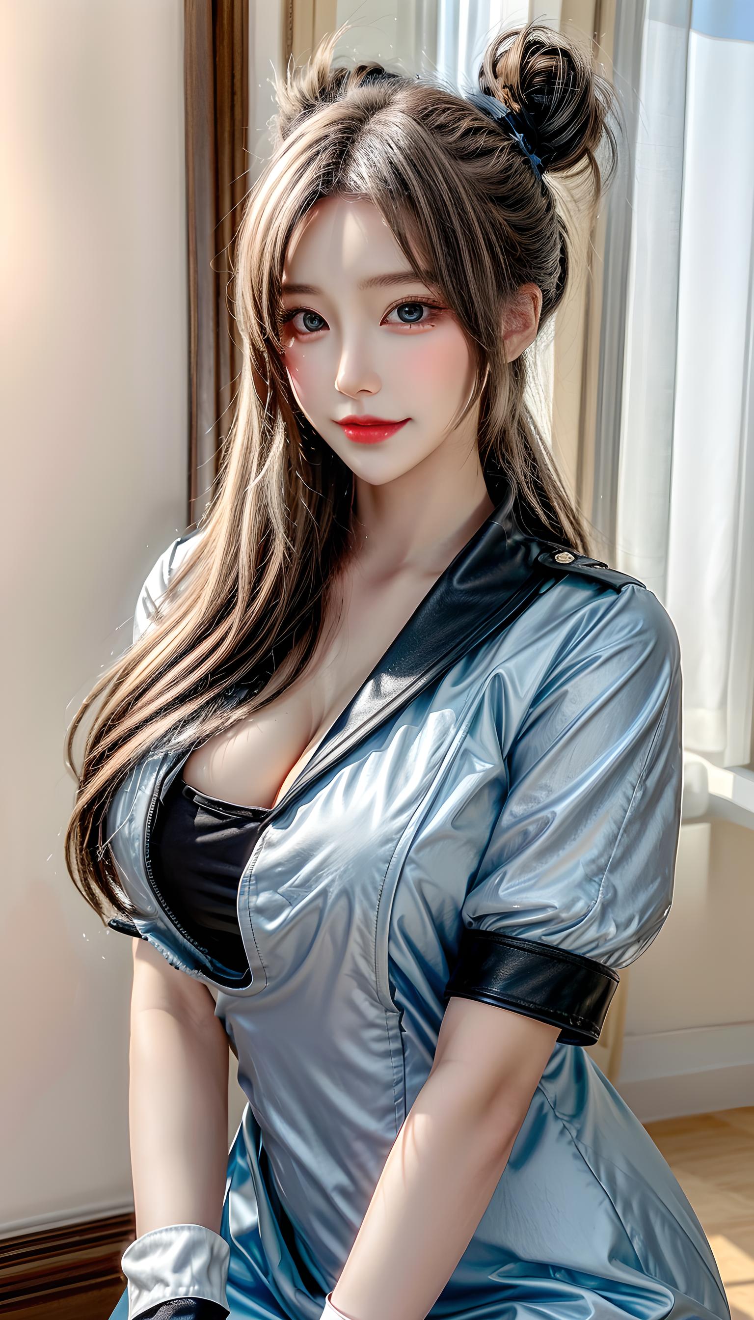 丸子头少女