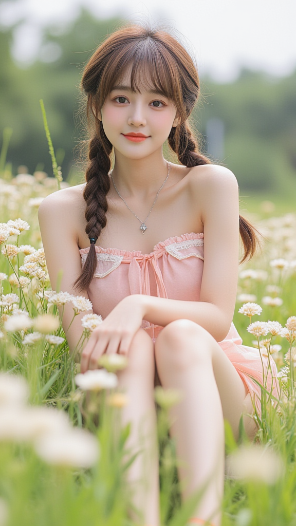 花丛中的女孩