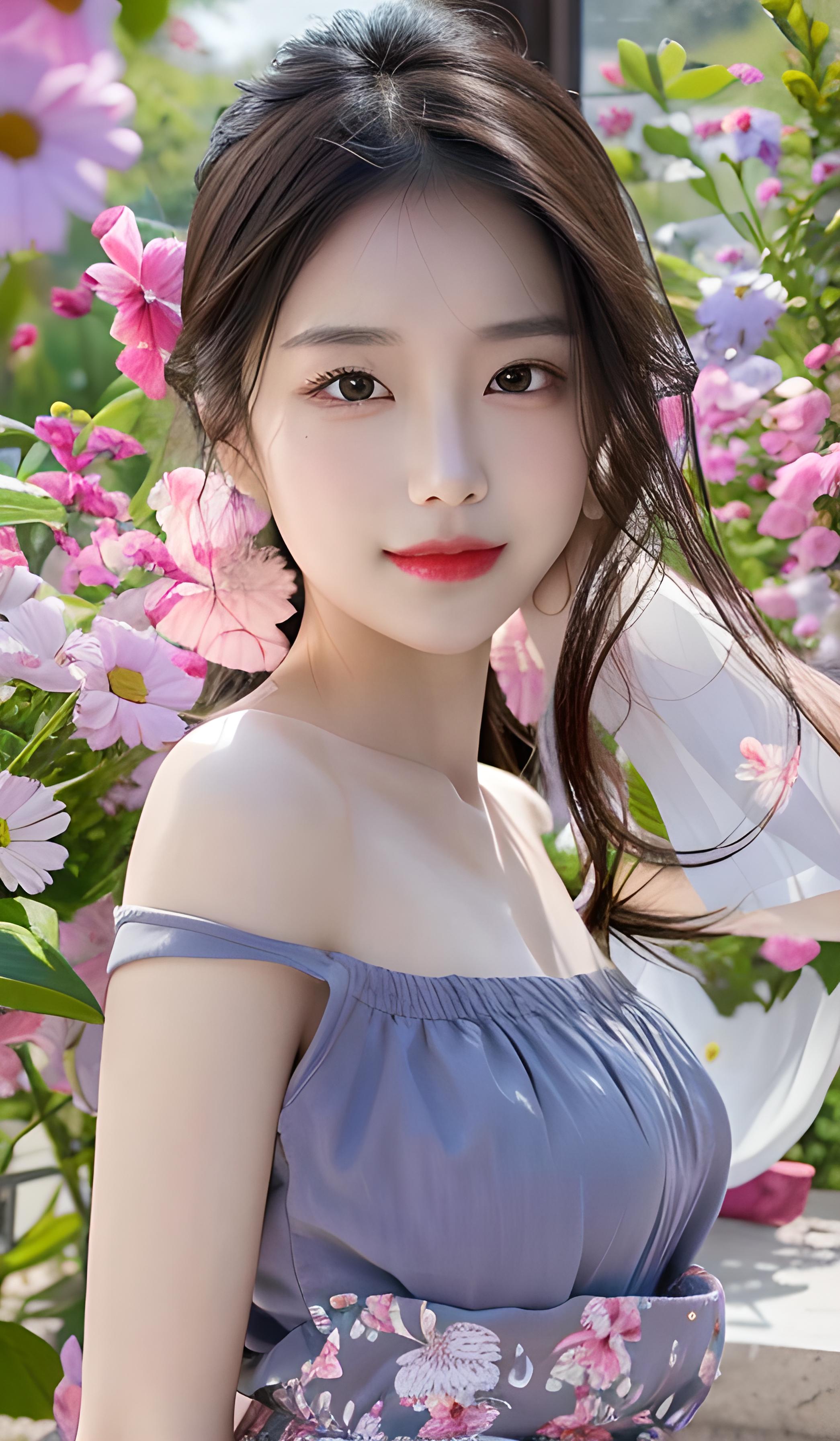 花丛牛少女