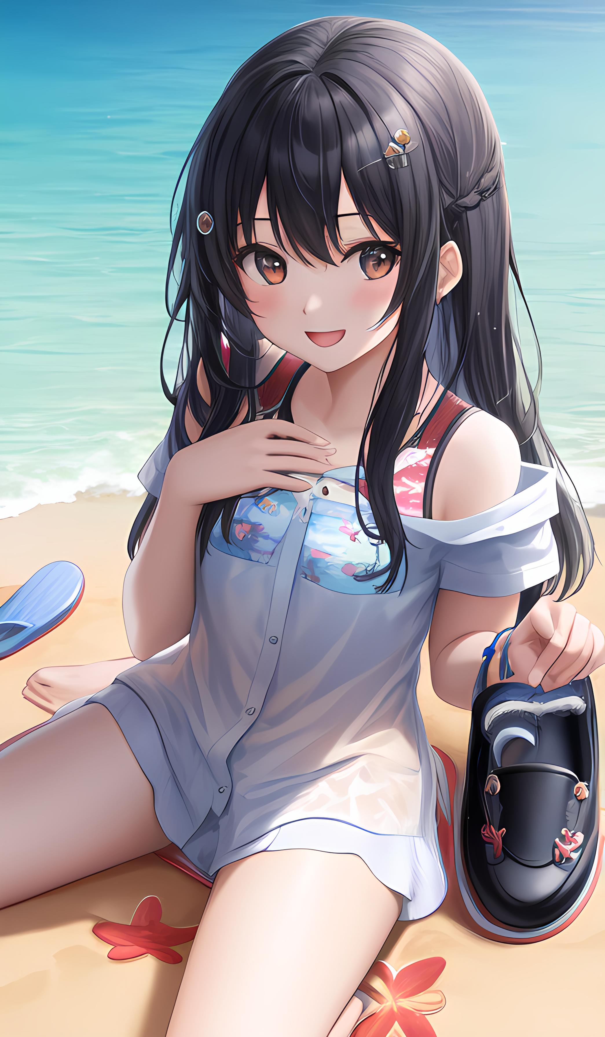 海边美少女