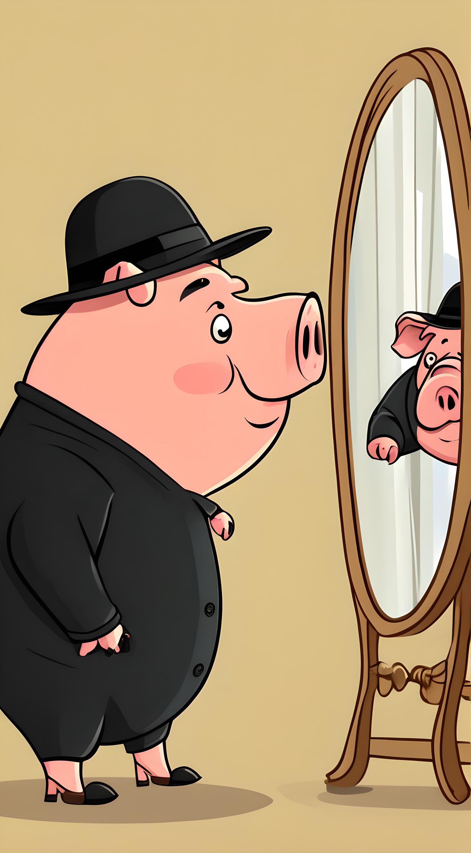 猪八戒照镜子