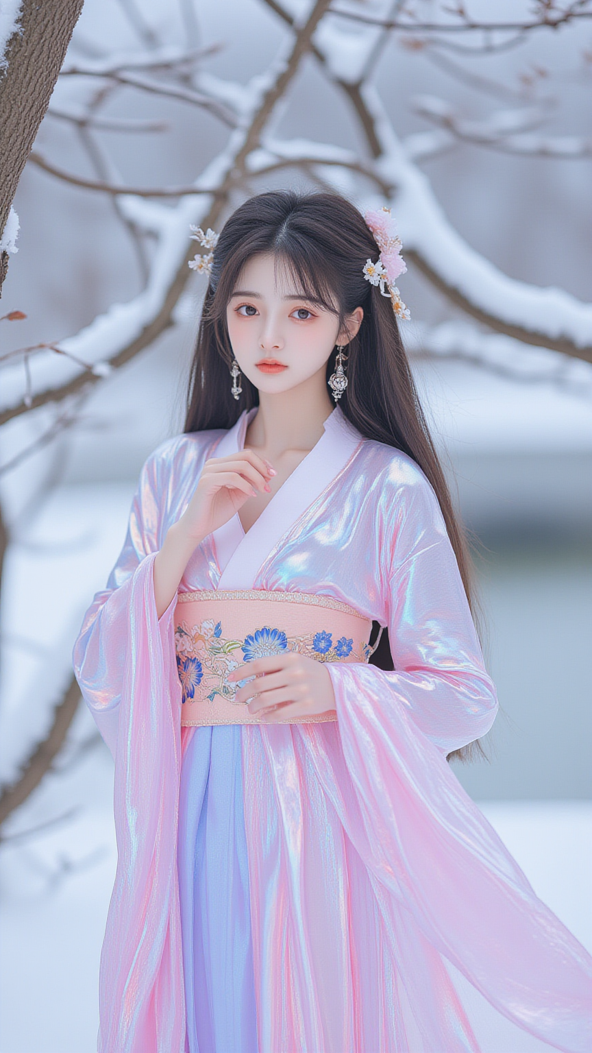 断桥残雪·绝色古装汉服美女