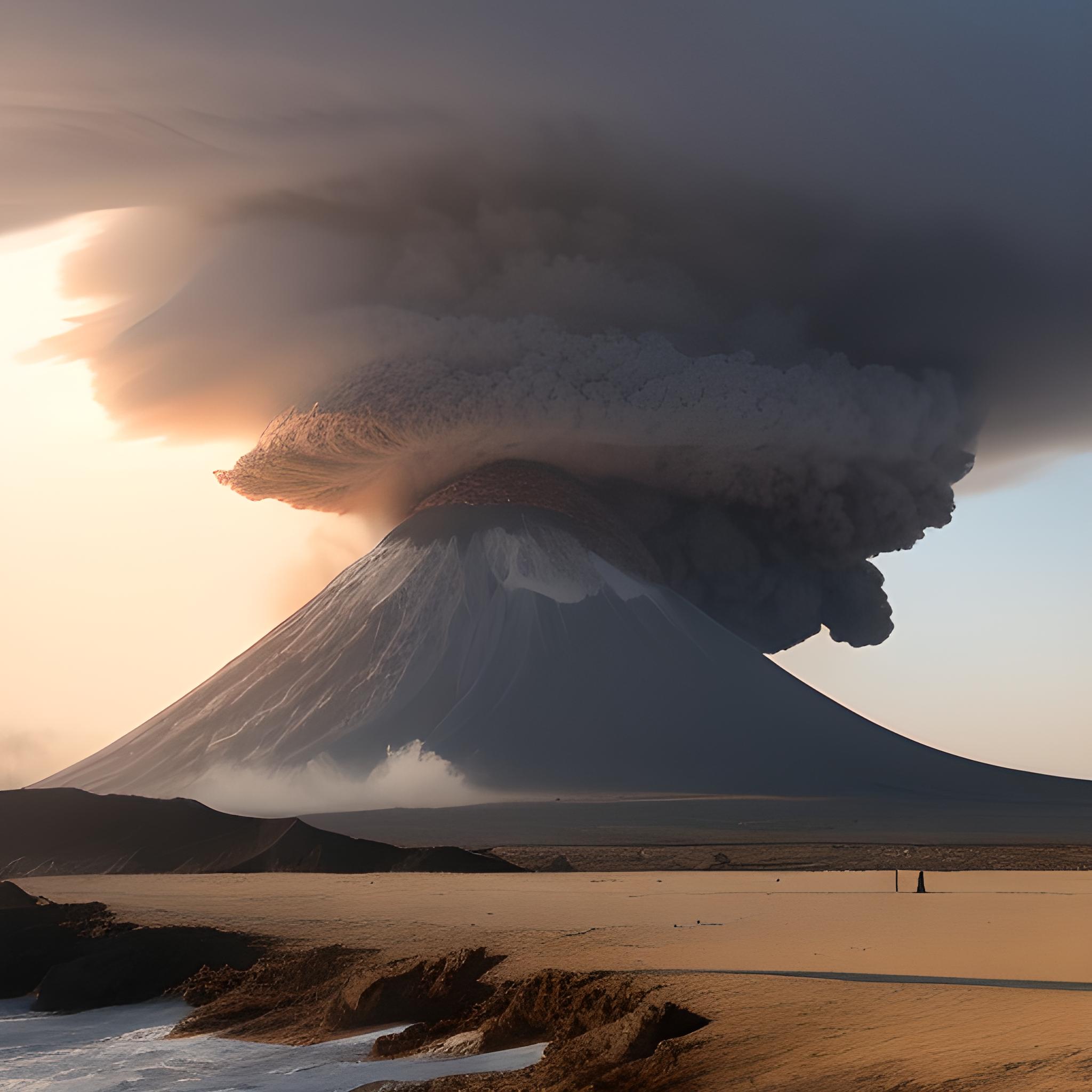 富士山火山爆发