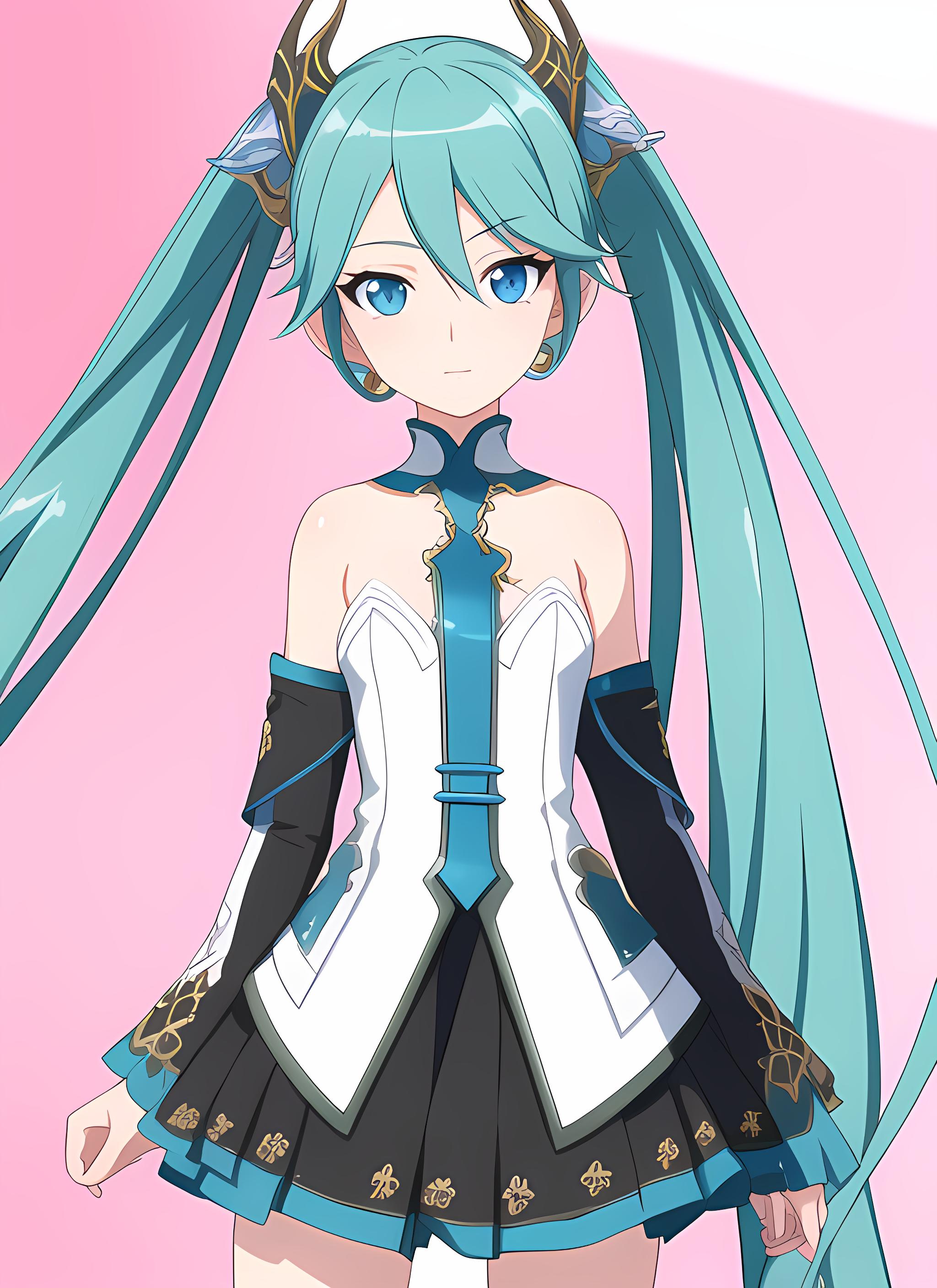 高い塔の上で孤独な初音姫