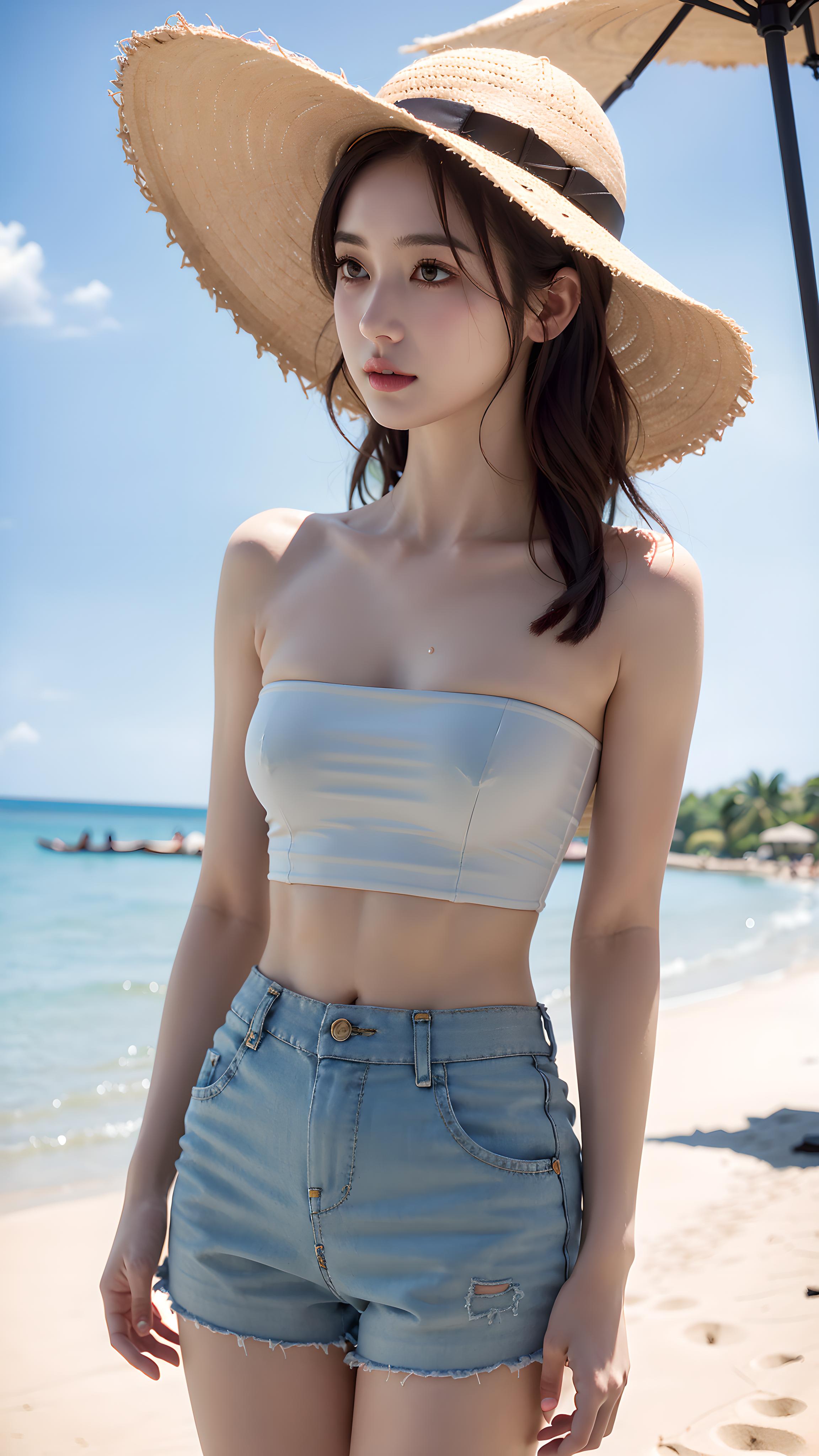 海边美女