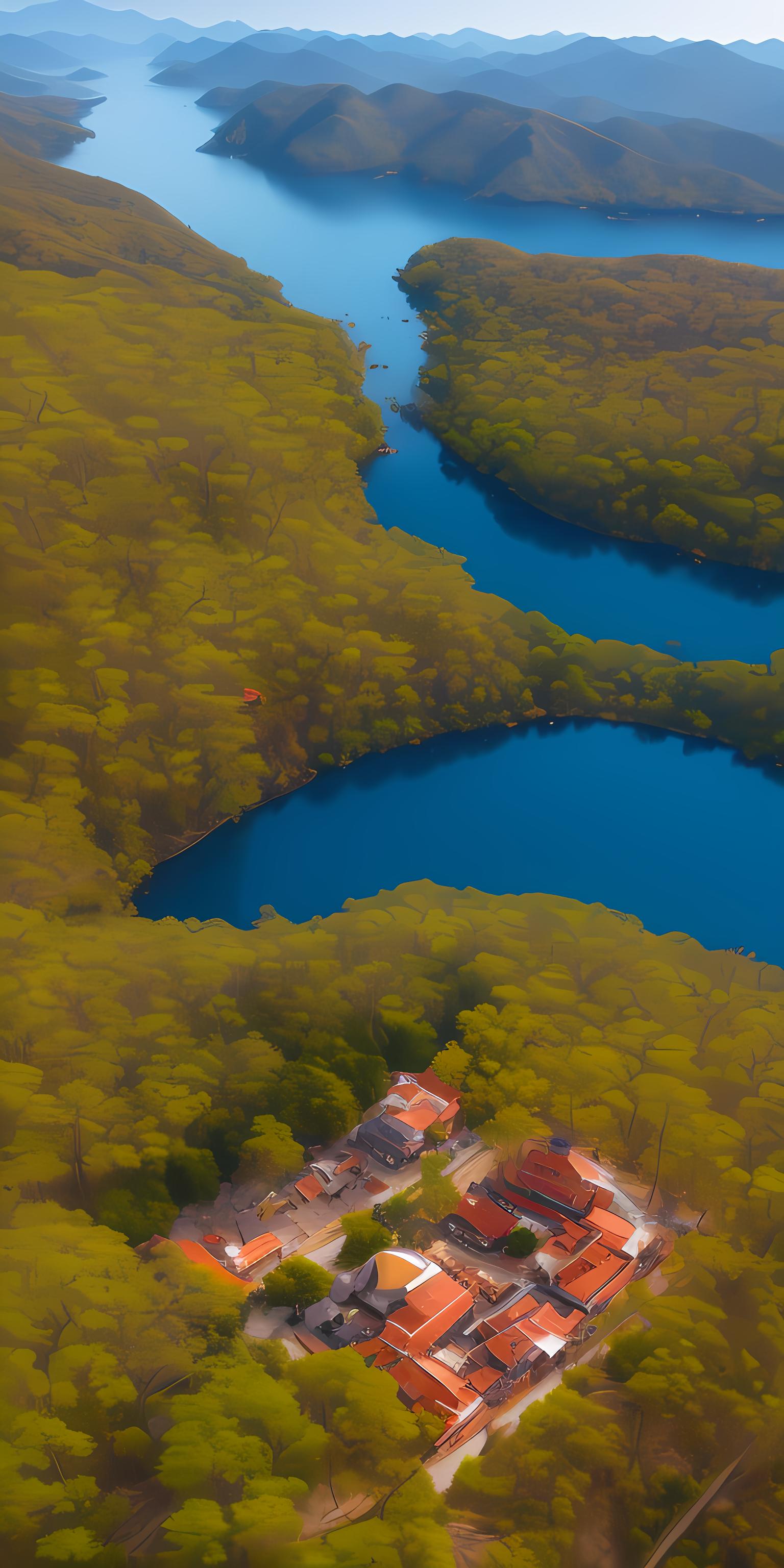 航拍桂林山水