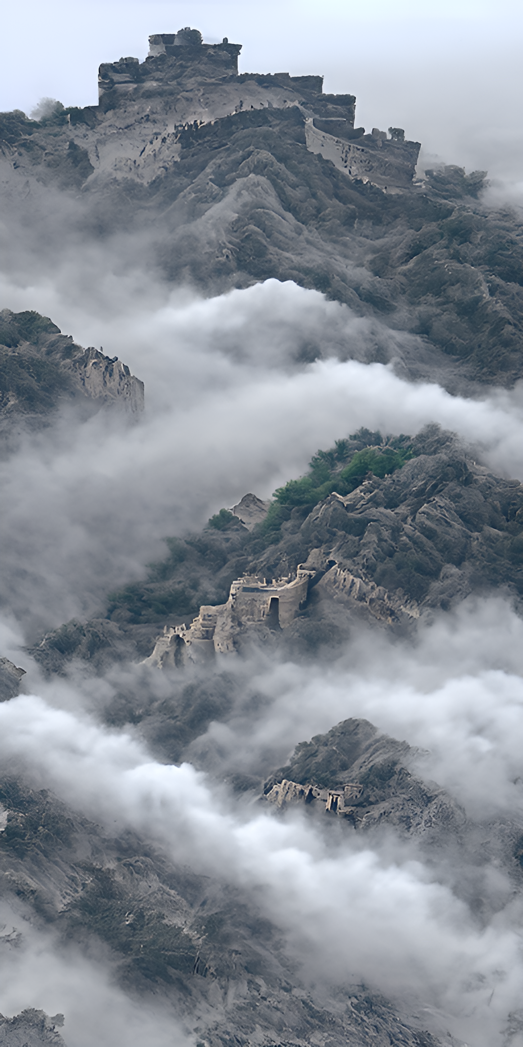 重峦叠嶂，壮哉万里长城！