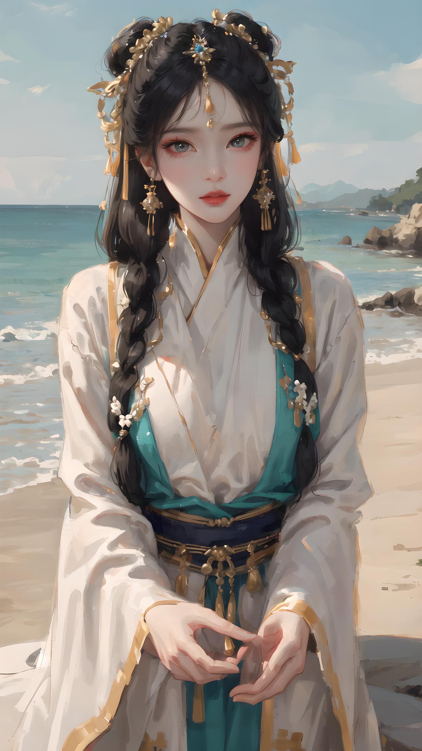 海边美女