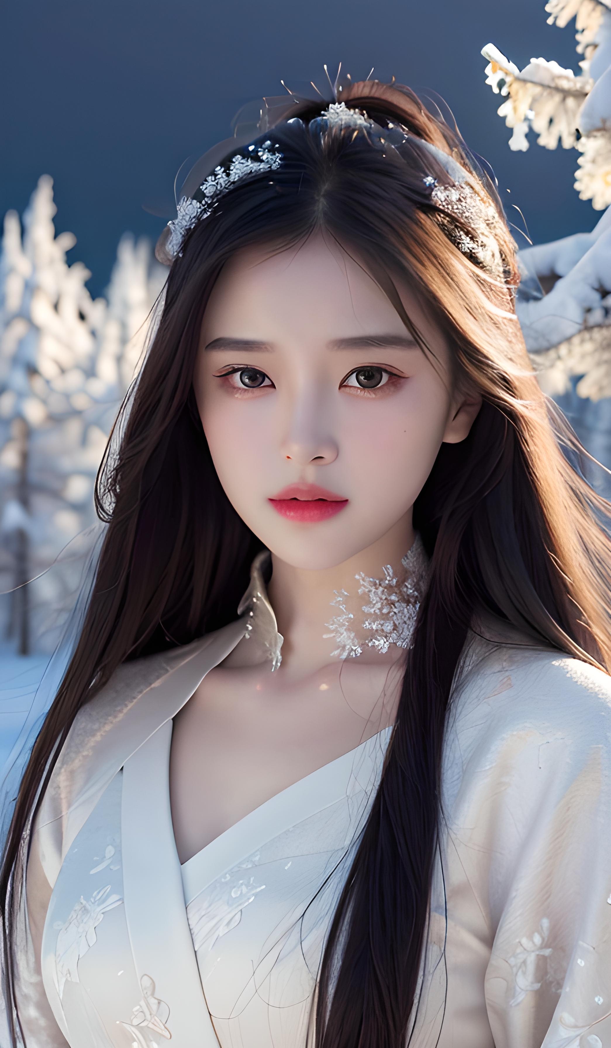 雪地美女