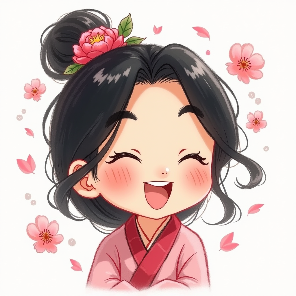 水墨风花木兰