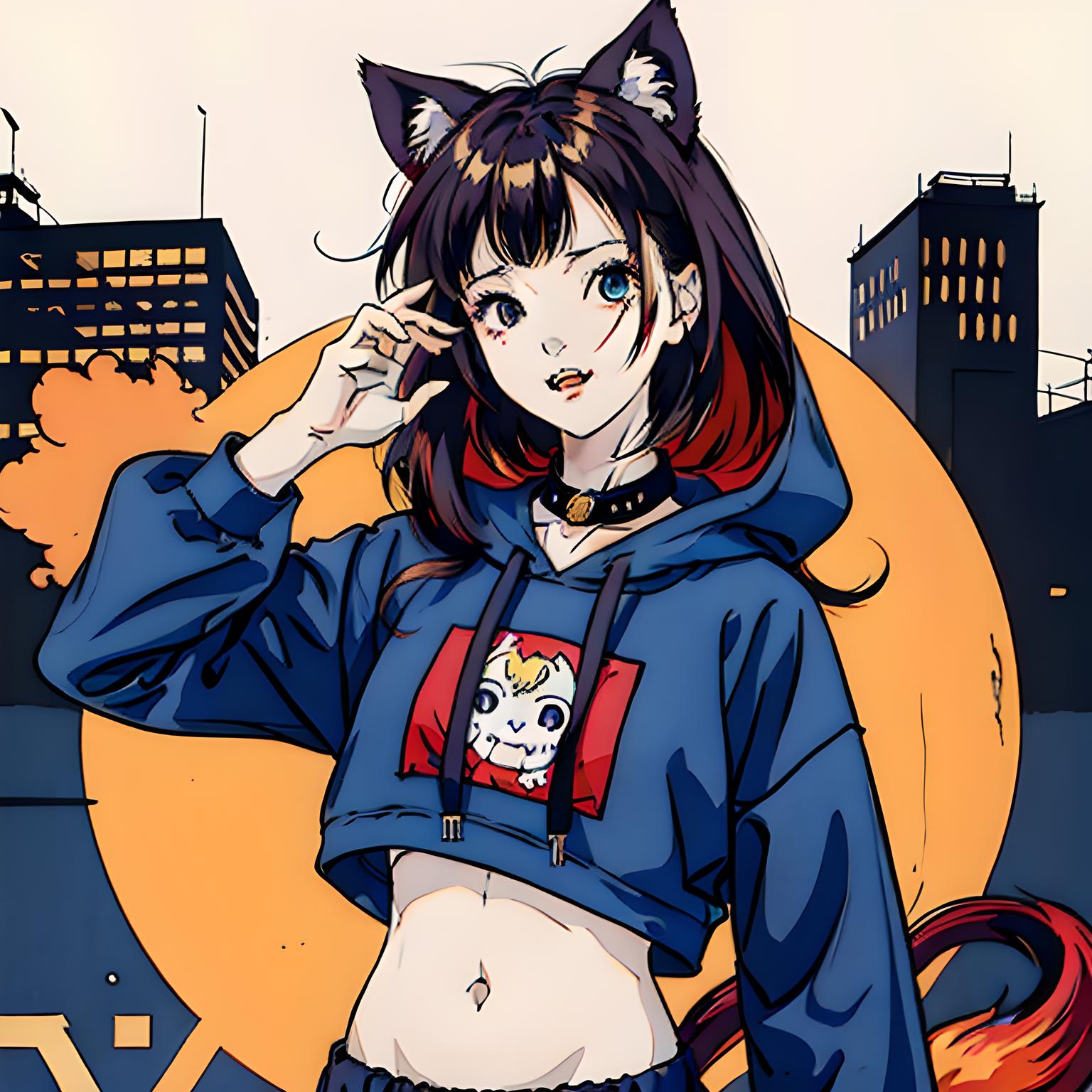 可爱的猫猫女孩