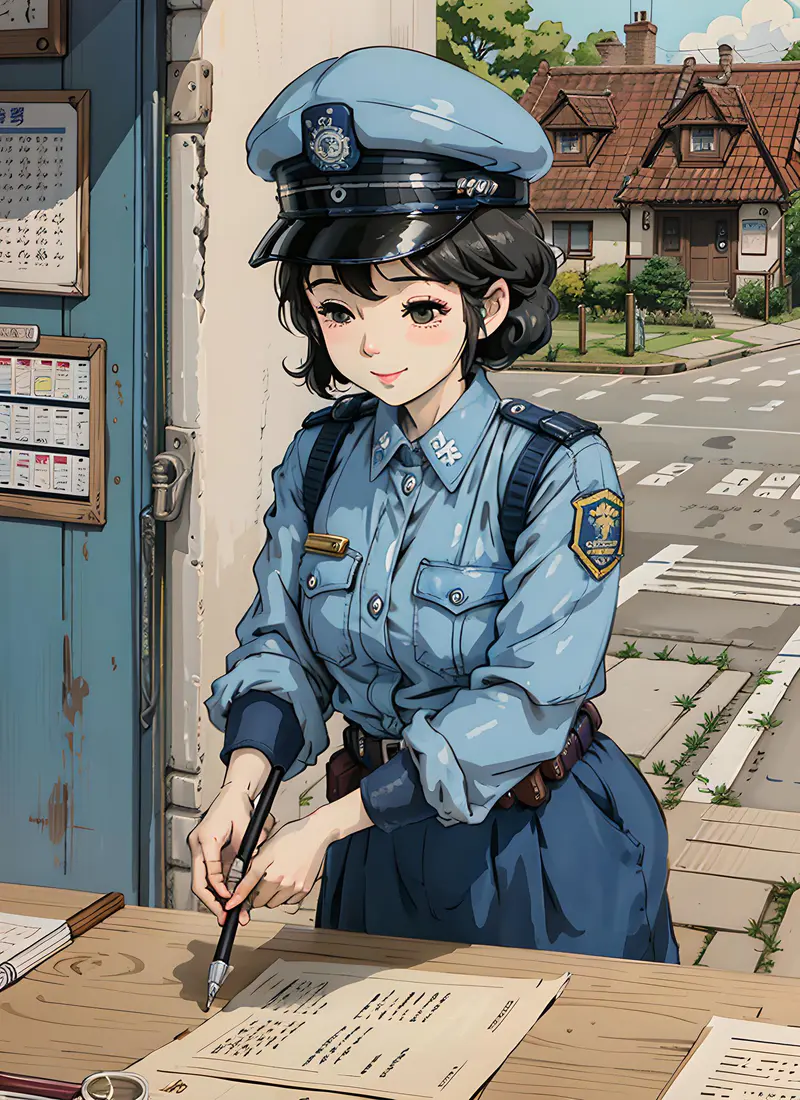 帅气的女警察