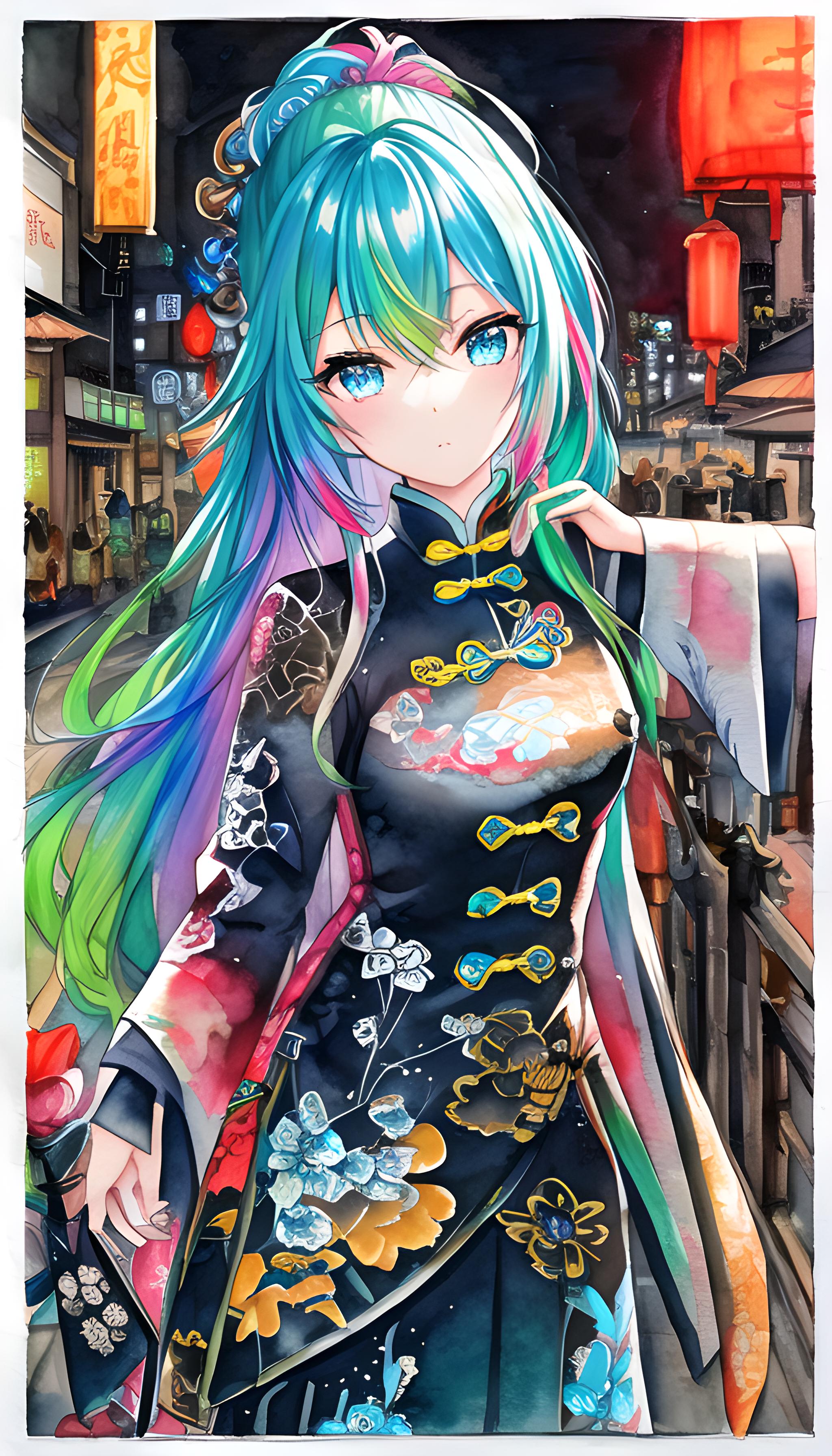 未来世界中国风女孩