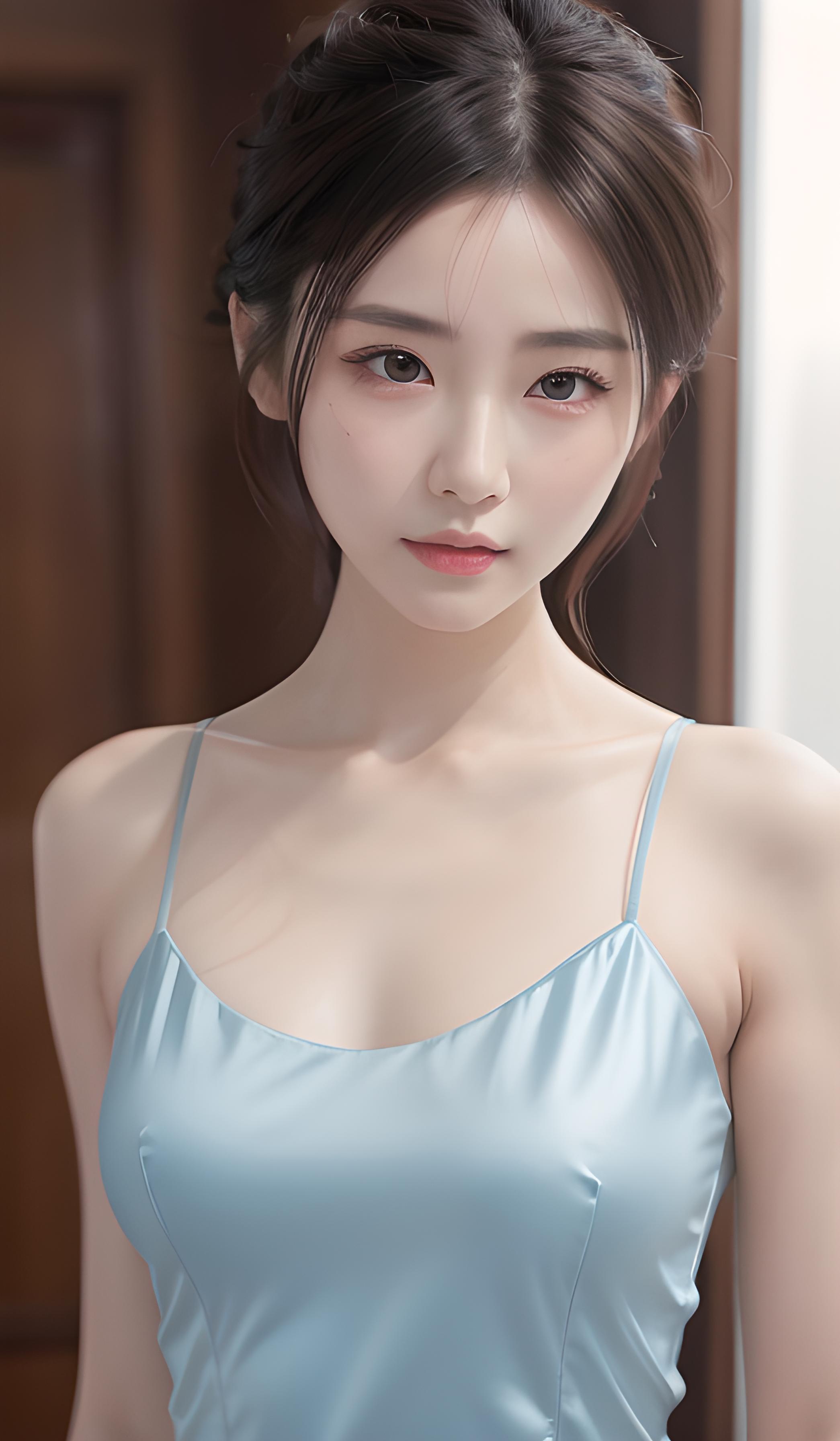 短发美女