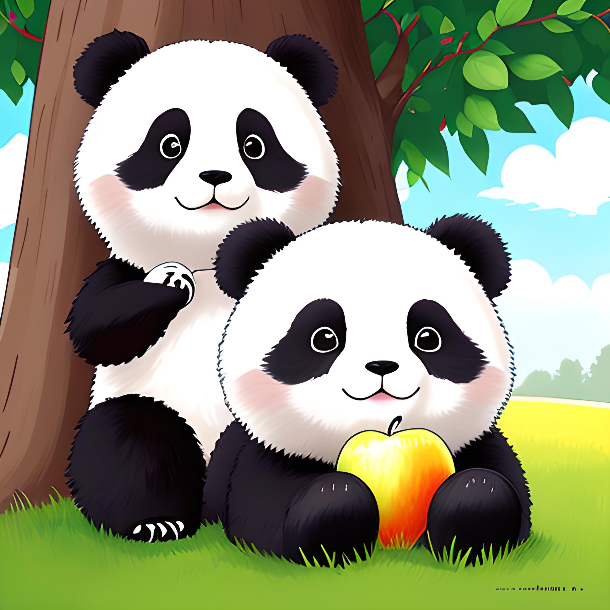 two pandas