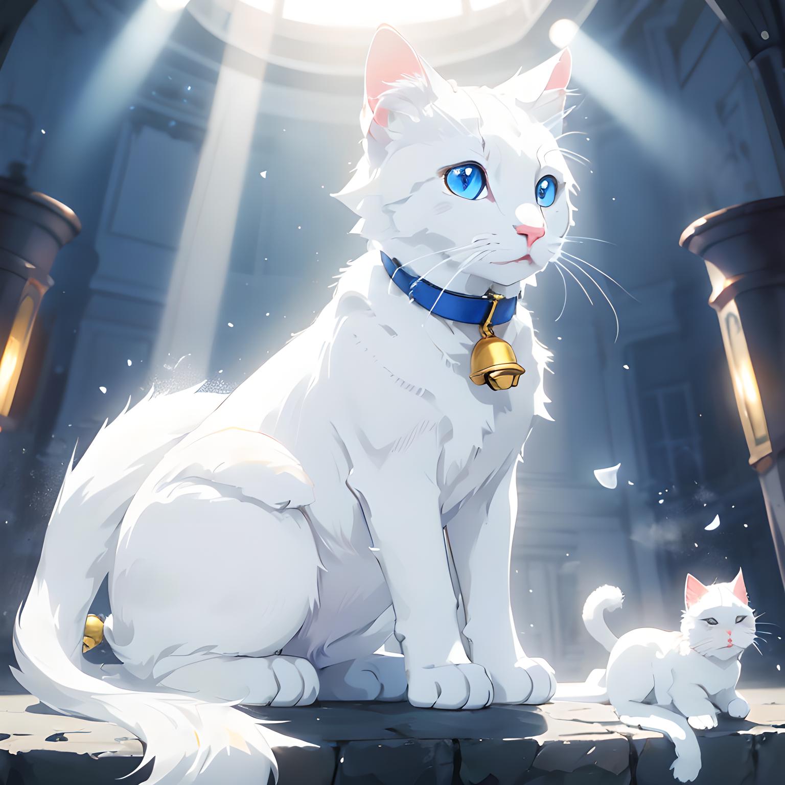 蓝眼睛白猫
