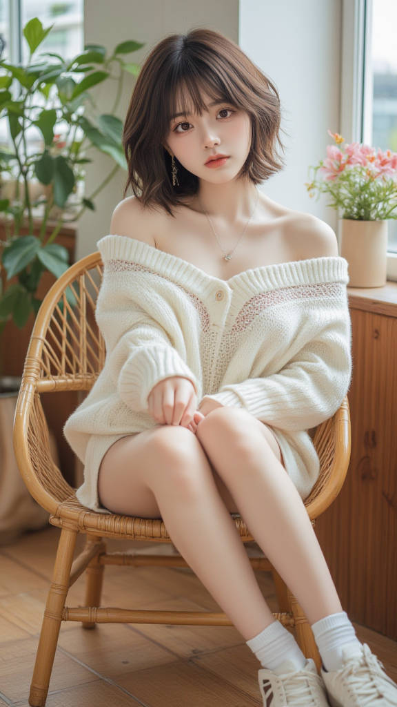 米白色毛衣