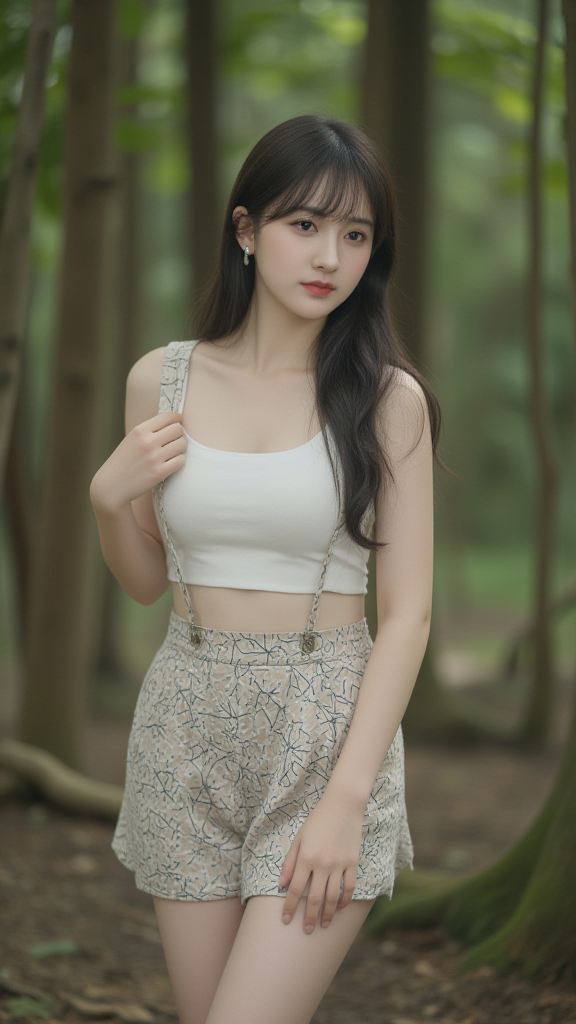 树林里的女孩