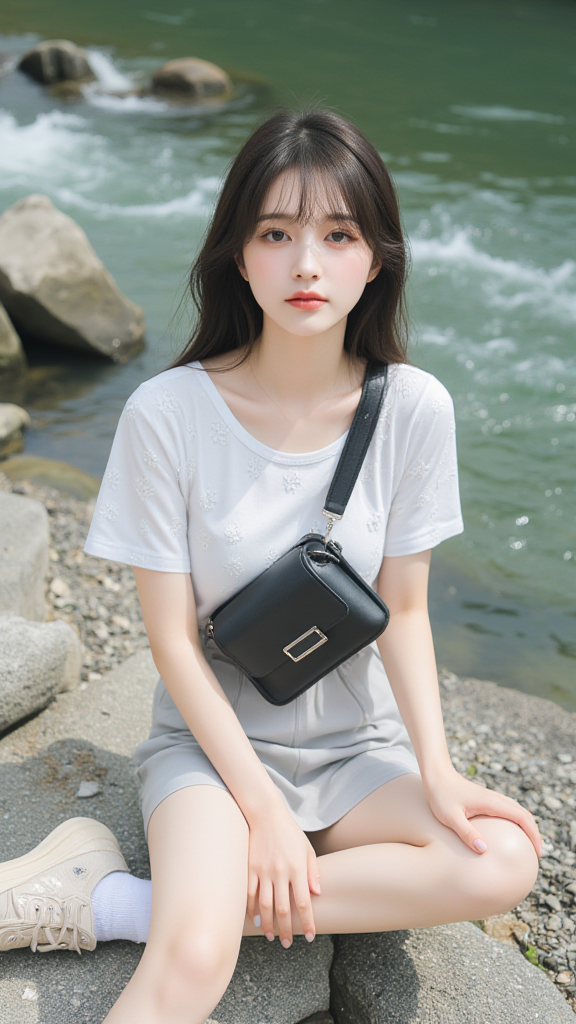 河边女孩