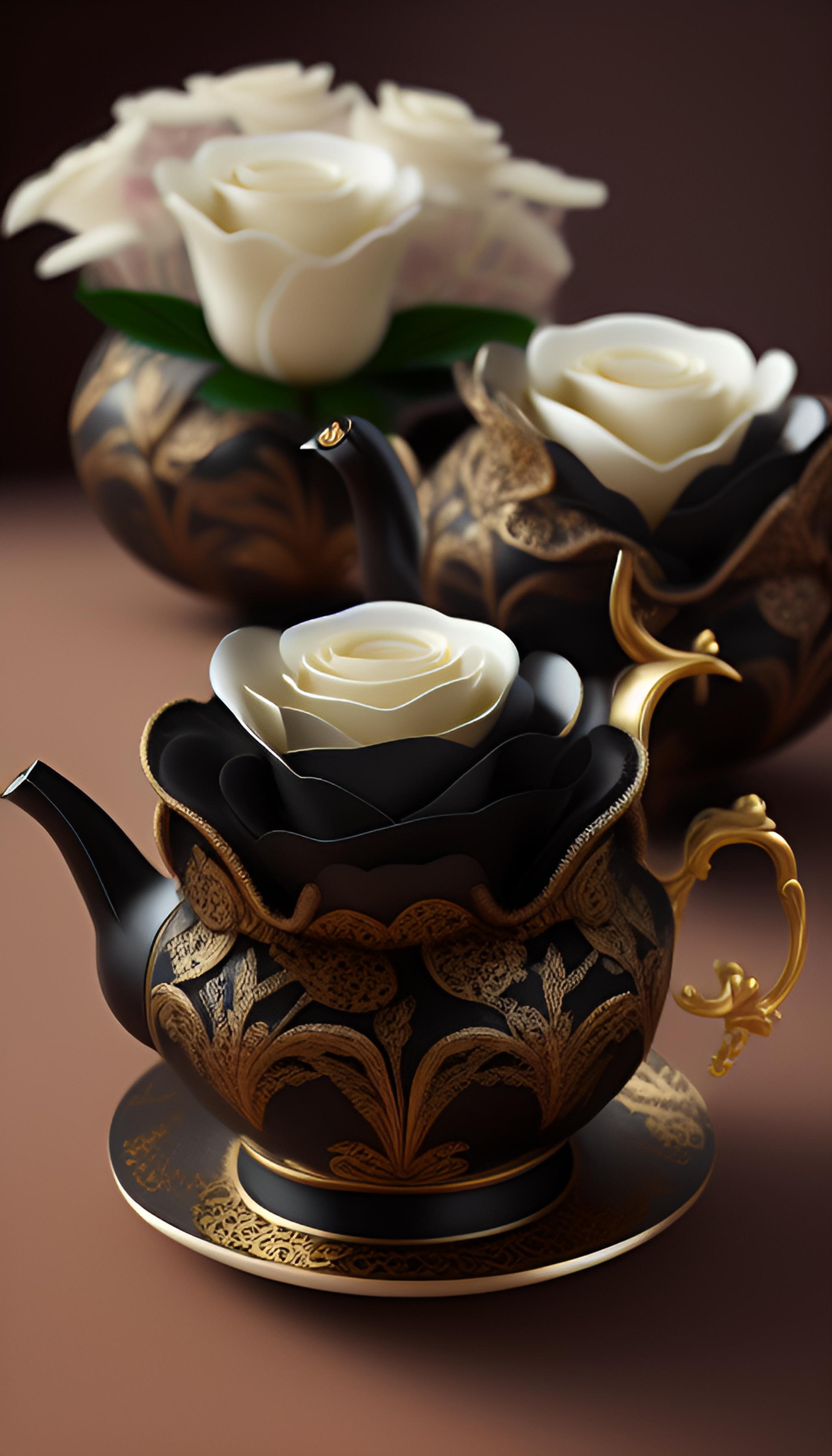 白玫瑰茶壶