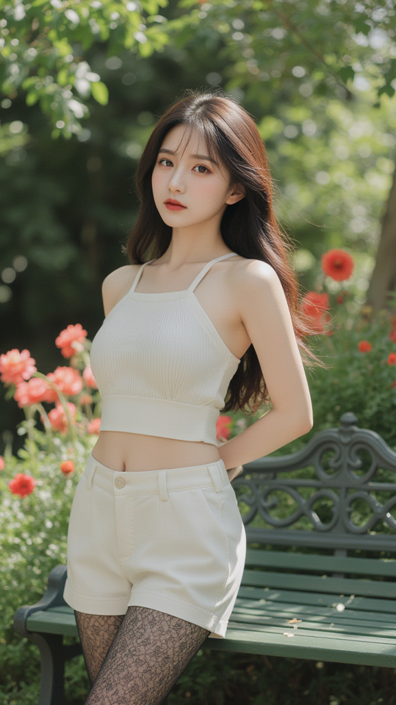 花园里面女孩