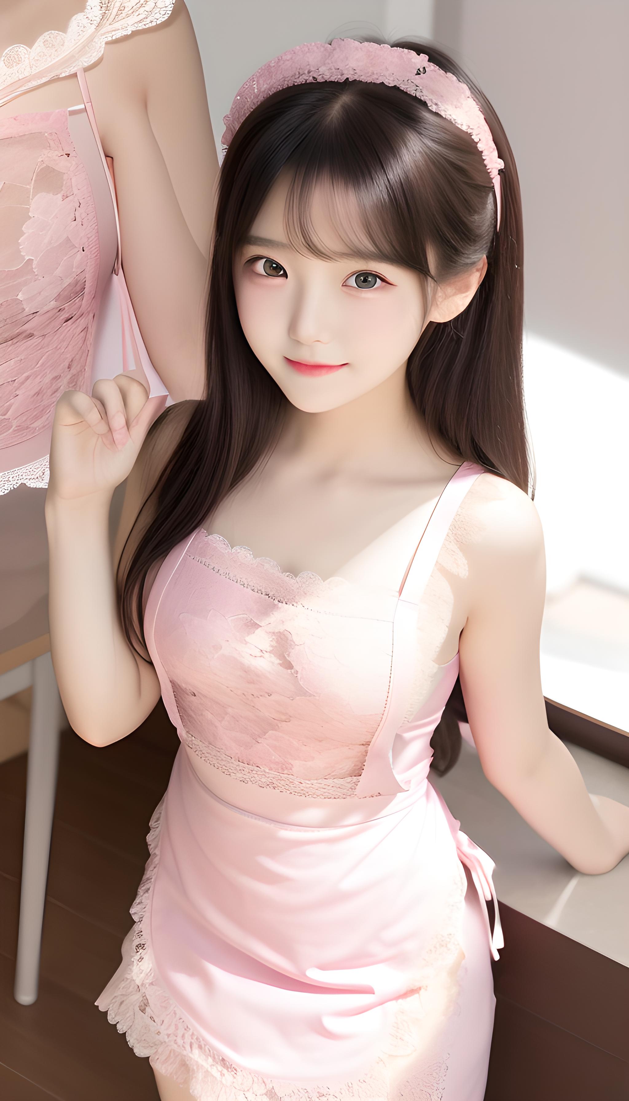 粉色围裙
