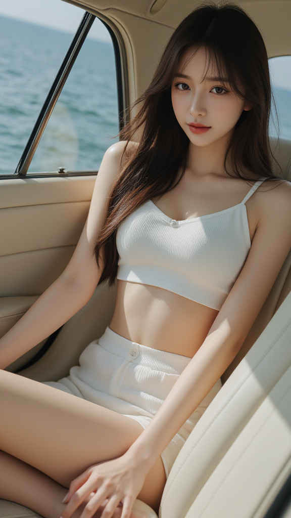 汽车里面的女孩