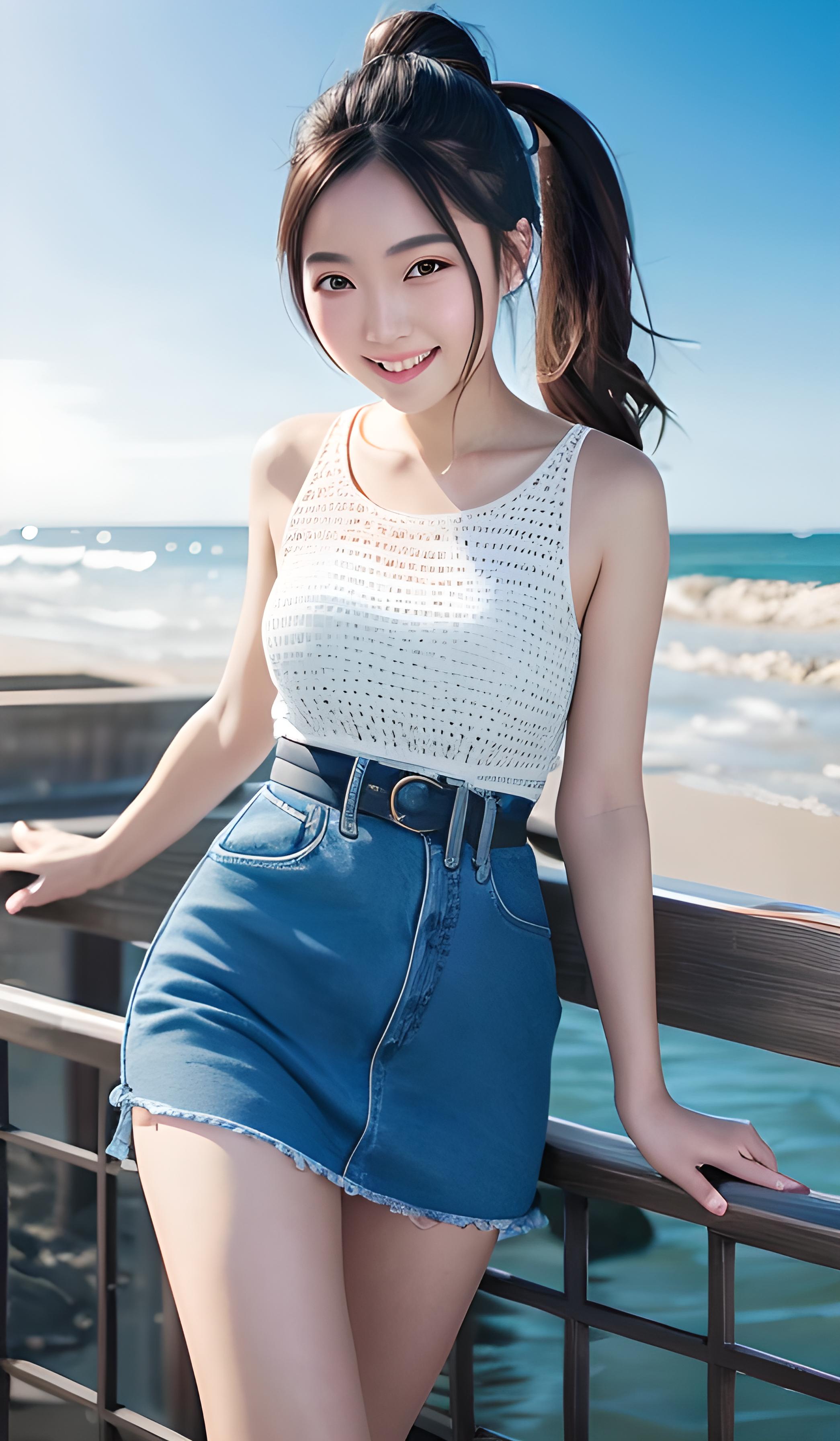 海边美女