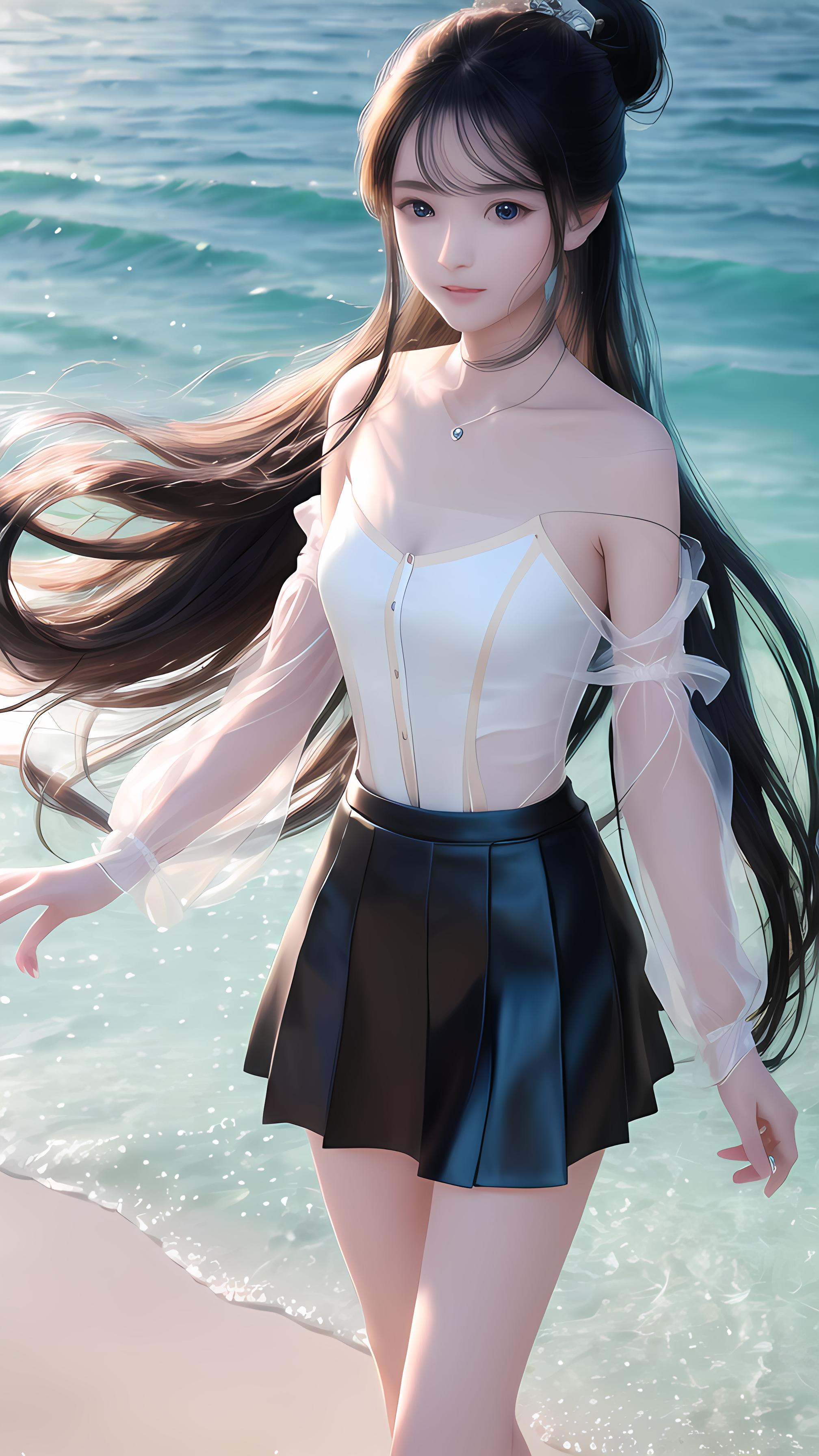 海边美女