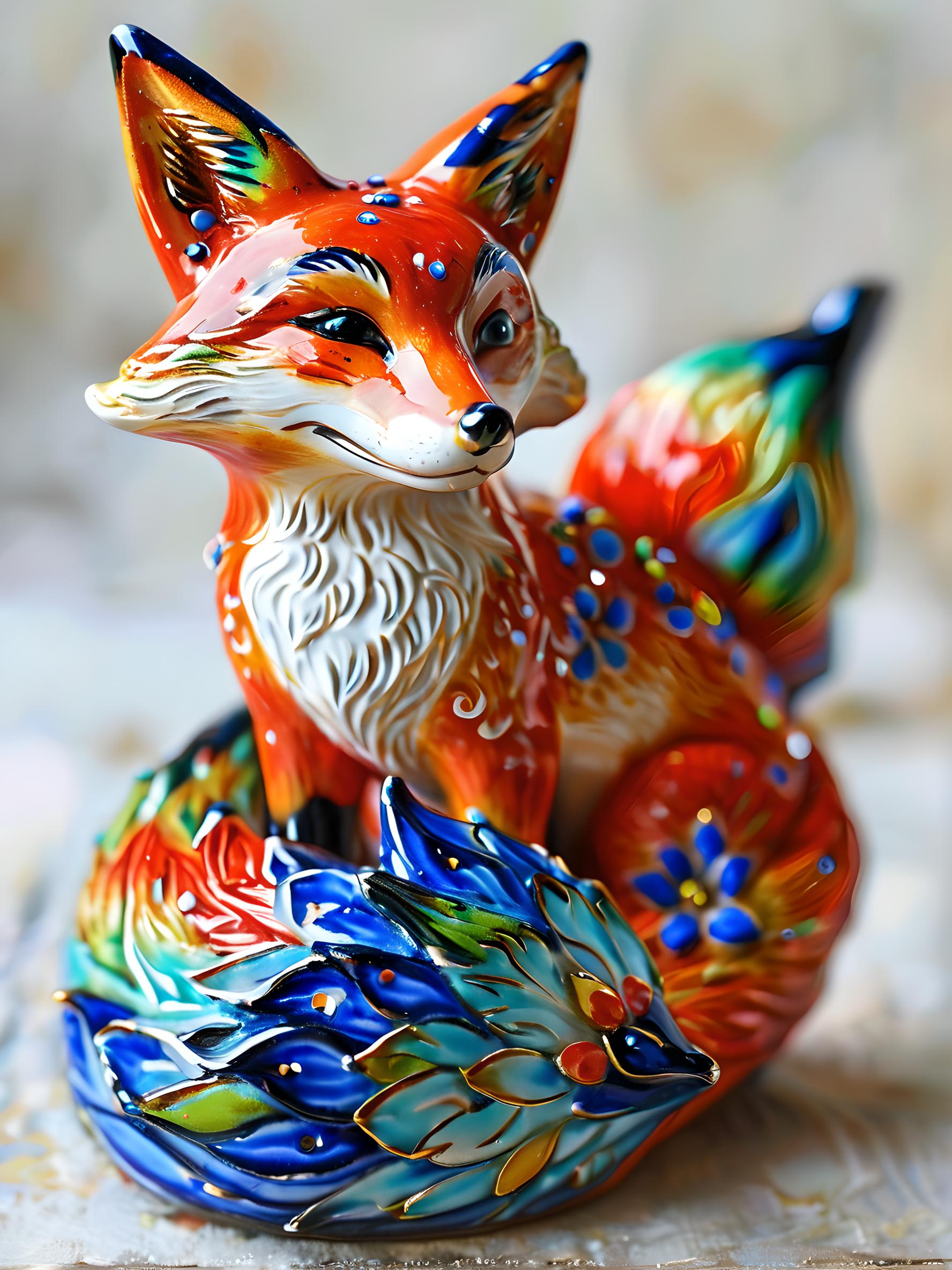 墨西哥纸糊艺术 狐狸
