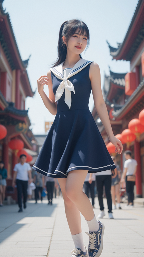 逛街的女孩
