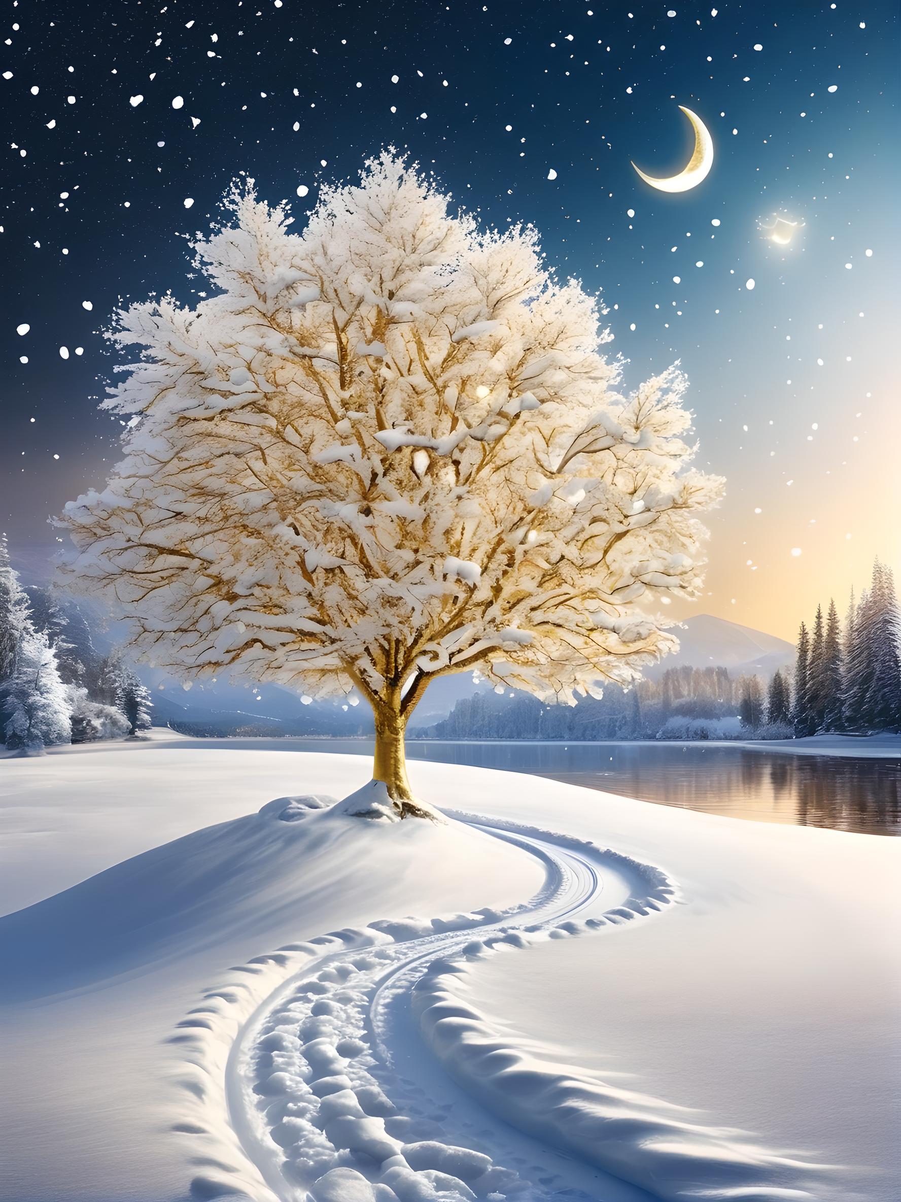 冬雪-树
