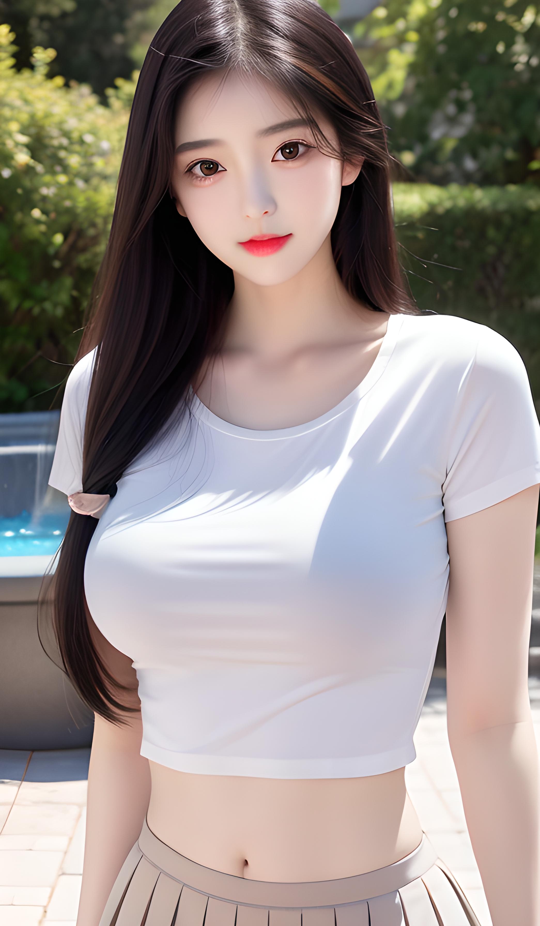 白衣美女